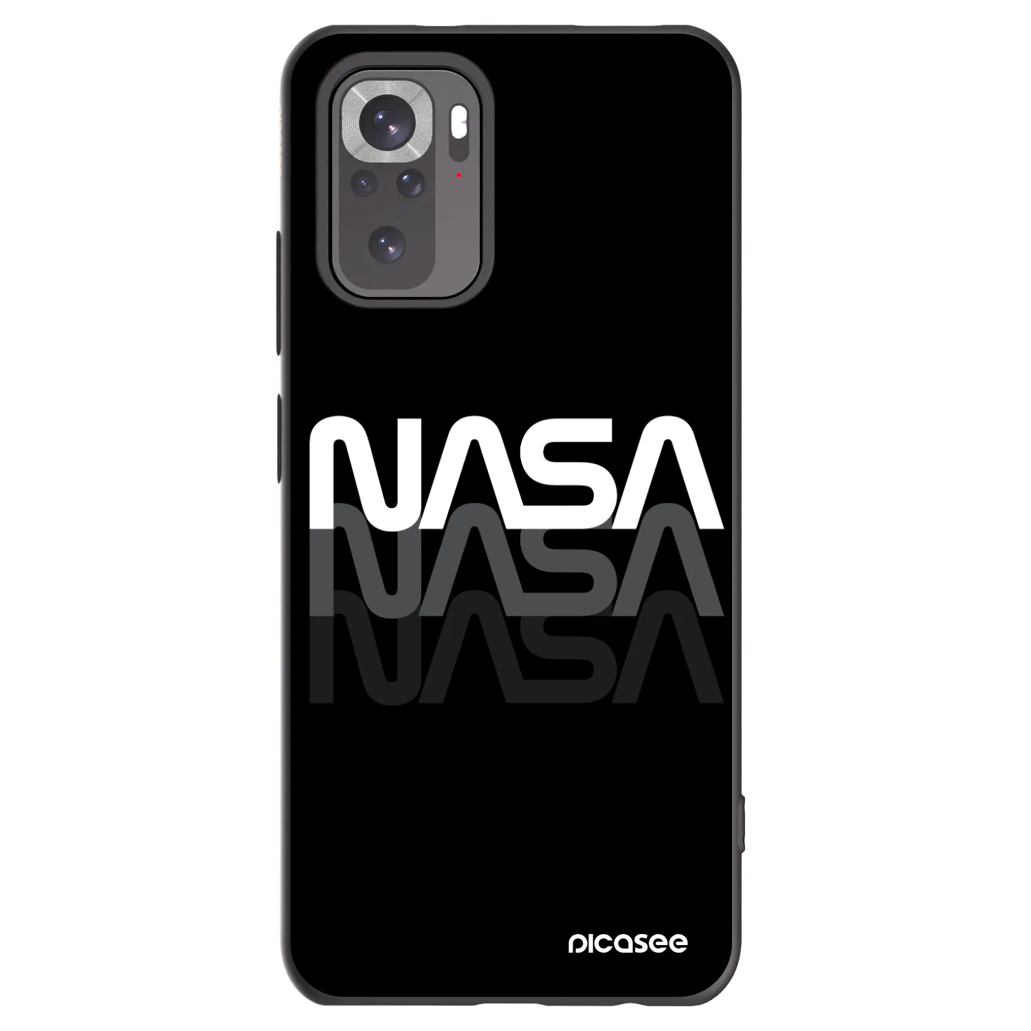Picasee fekete szilikon tok az alábbi mobiltelefonokra Xiaomi Redmi Note 11S 4G - NASA Triple
