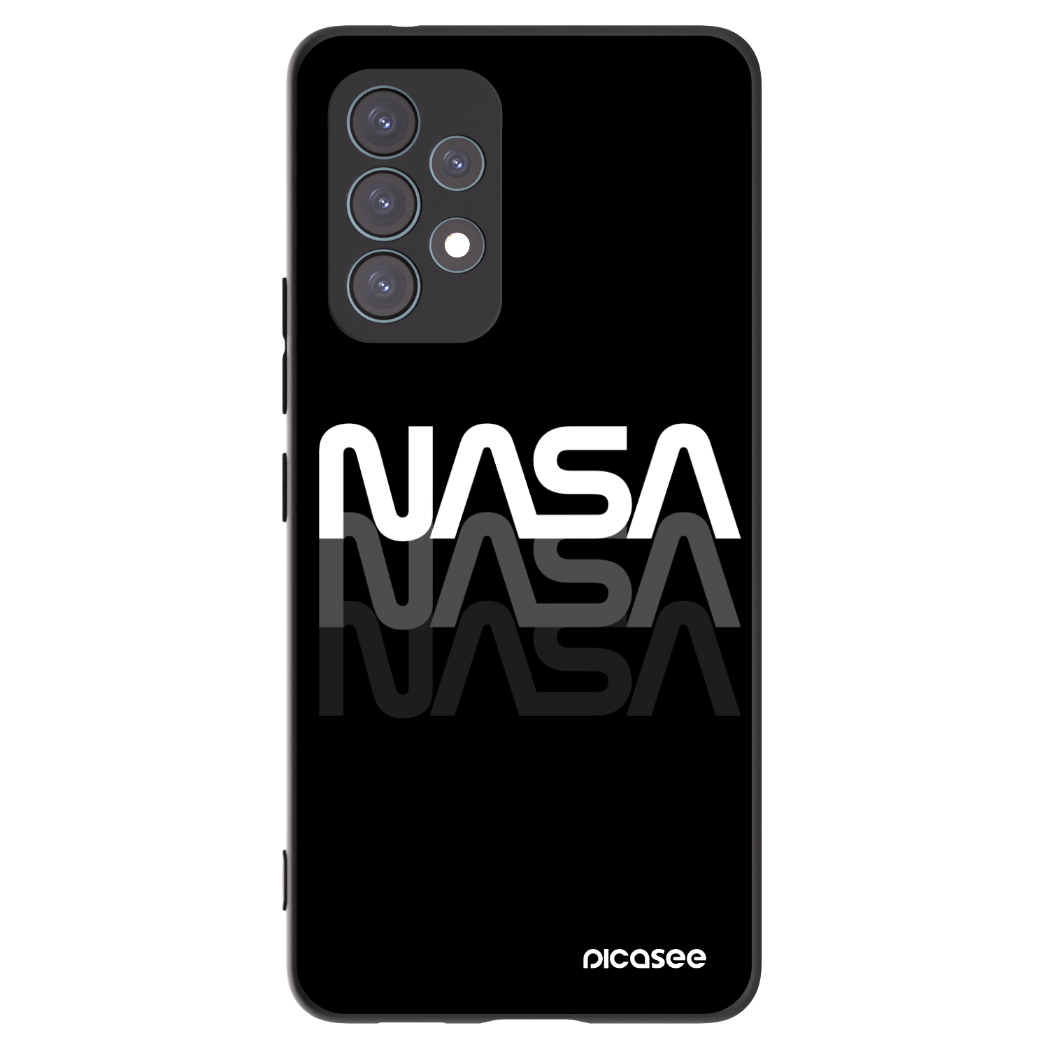 Picasee fekete szilikon tok az alábbi mobiltelefonokra Samsung Galaxy A53 5G A536 - NASA Triple