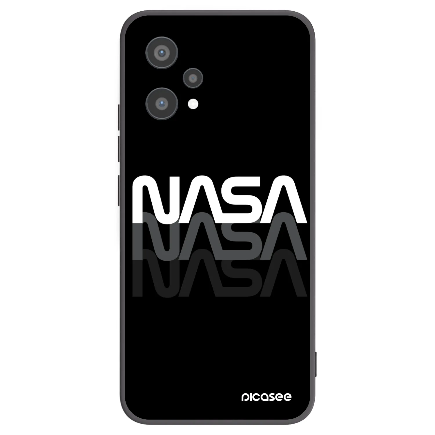 Picasee fekete szilikon tok az alábbi mobiltelefonokra Realme 9 Pro 5G - NASA Triple