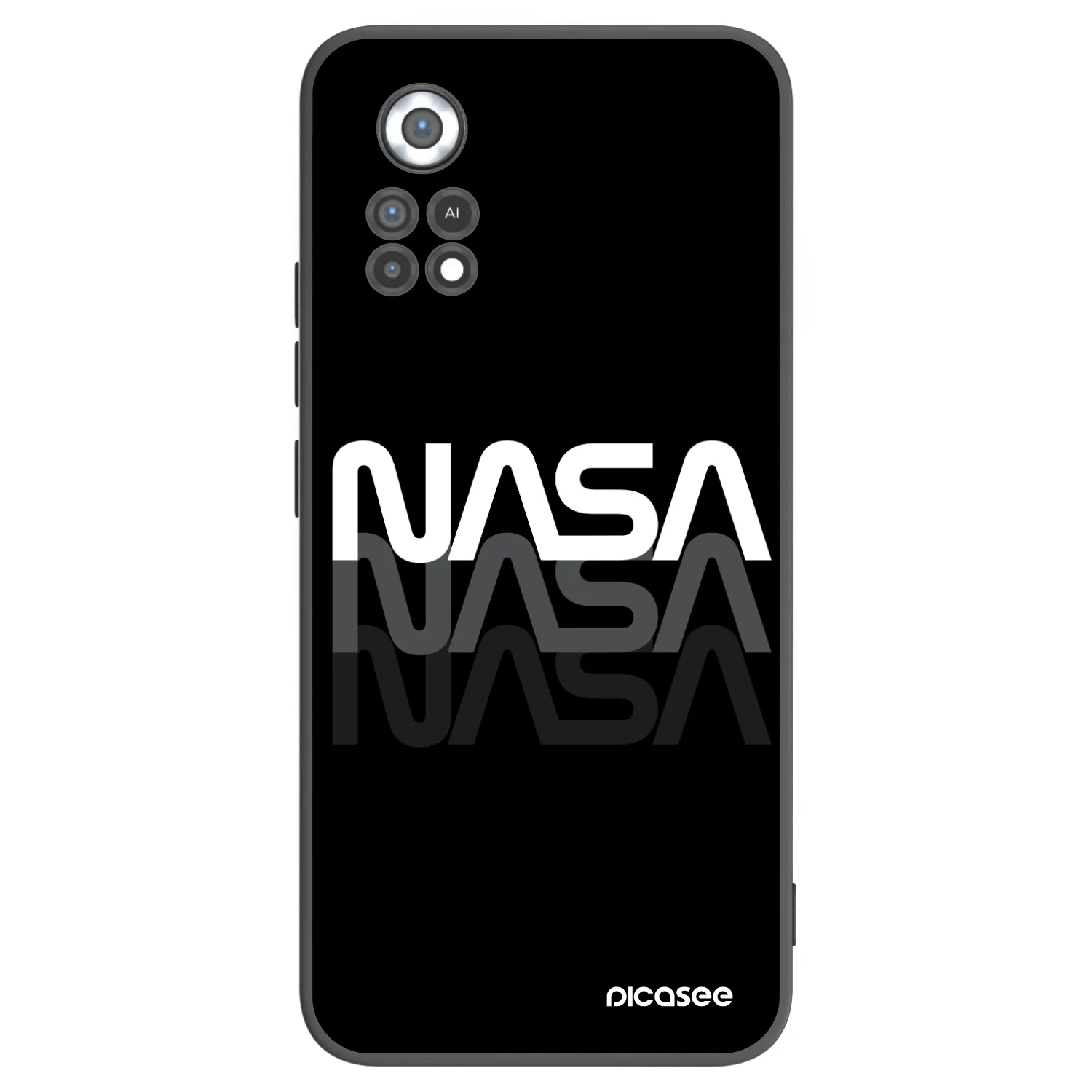 Picasee fekete szilikon tok az alábbi mobiltelefonokra Xiaomi Poco X4 Pro 5G - NASA Triple