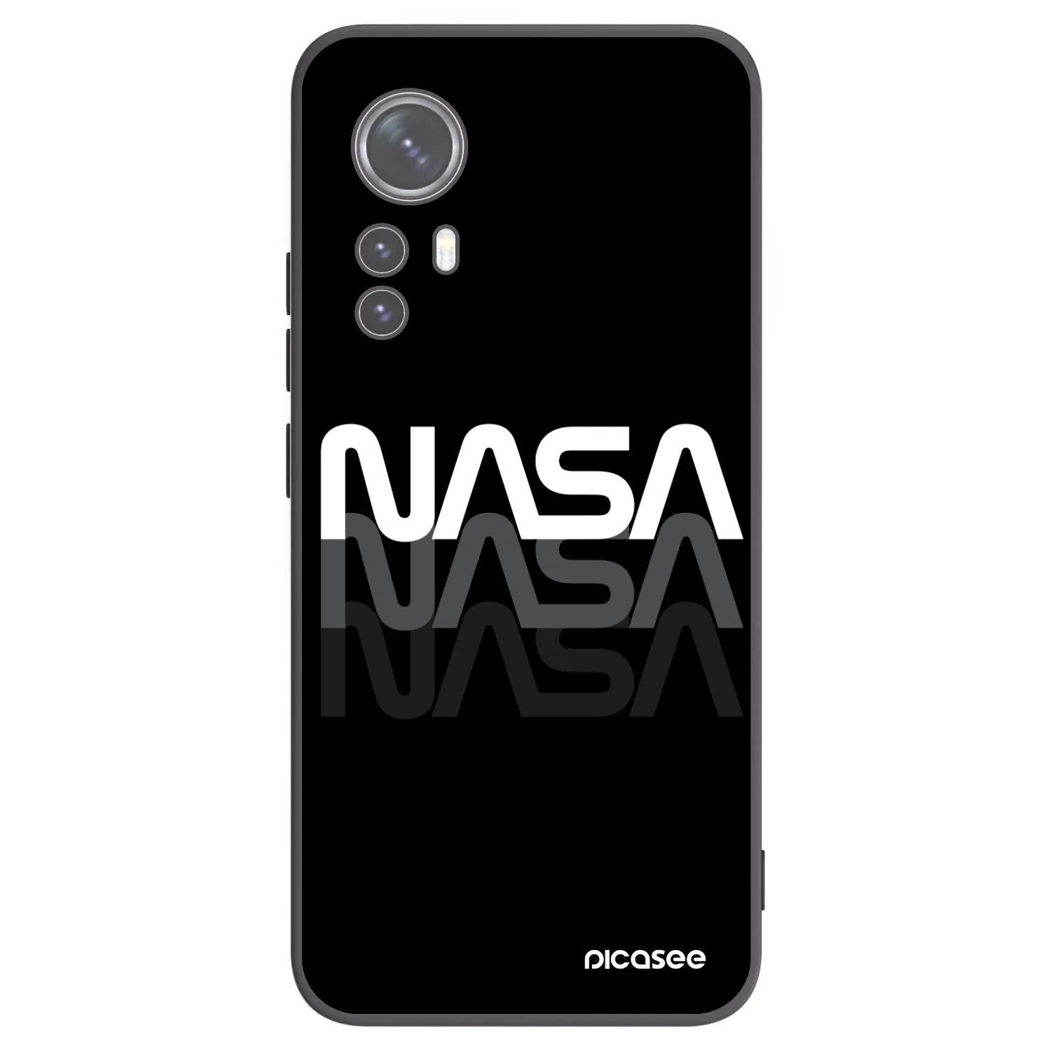 Picasee fekete szilikon tok az alábbi mobiltelefonokra Xiaomi 12 - NASA Triple