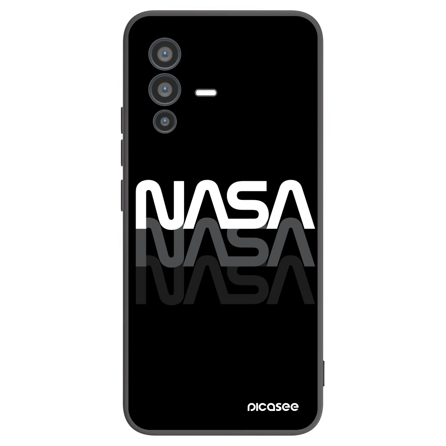 Picasee fekete szilikon tok az alábbi mobiltelefonokra Vivo V23 5G - NASA Triple