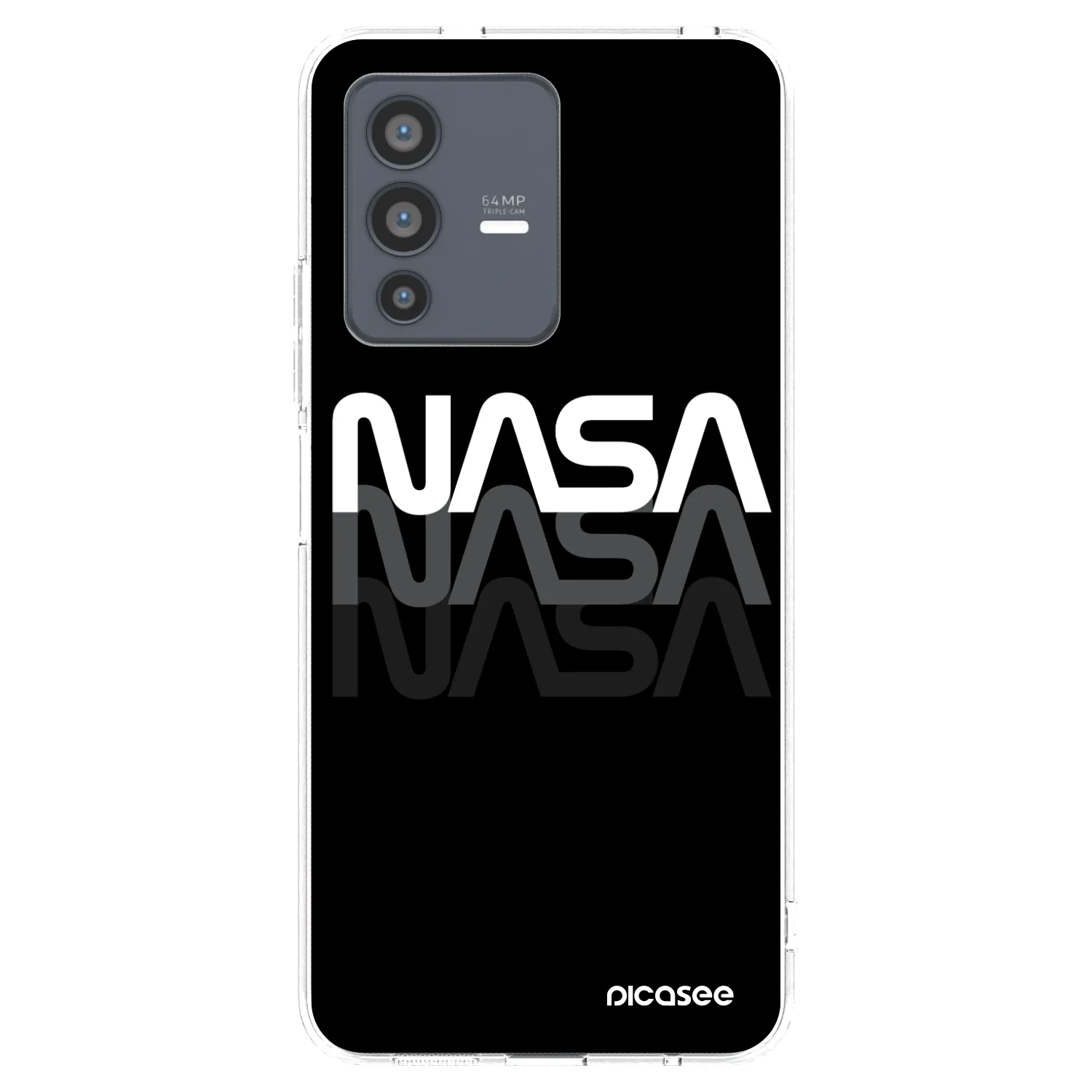 Picasee átlátszó szilikon tok az alábbi mobiltelefonokra Vivo V23 5G - NASA Triple