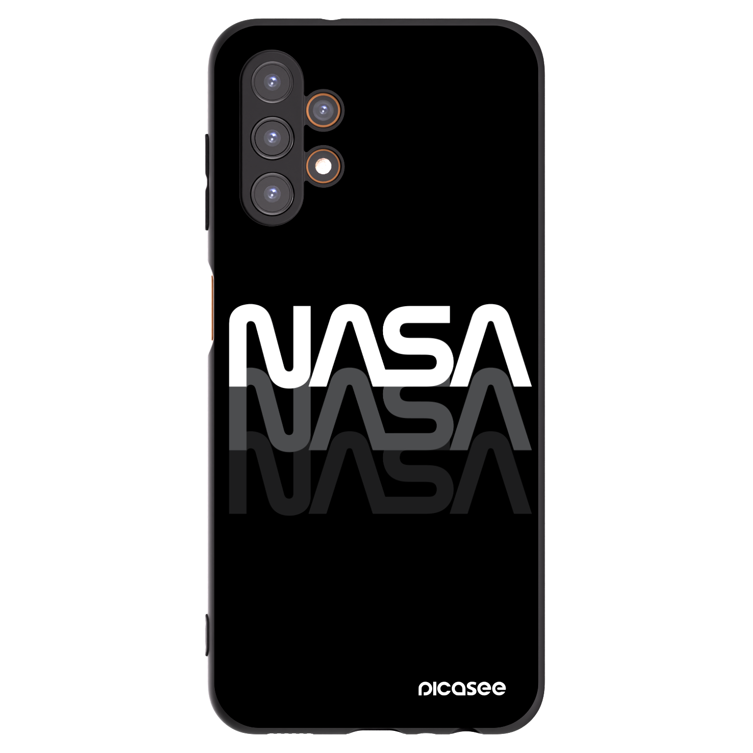 Picasee fekete szilikon tok az alábbi mobiltelefonokra Samsung Galaxy A13 4G A135 - NASA Triple