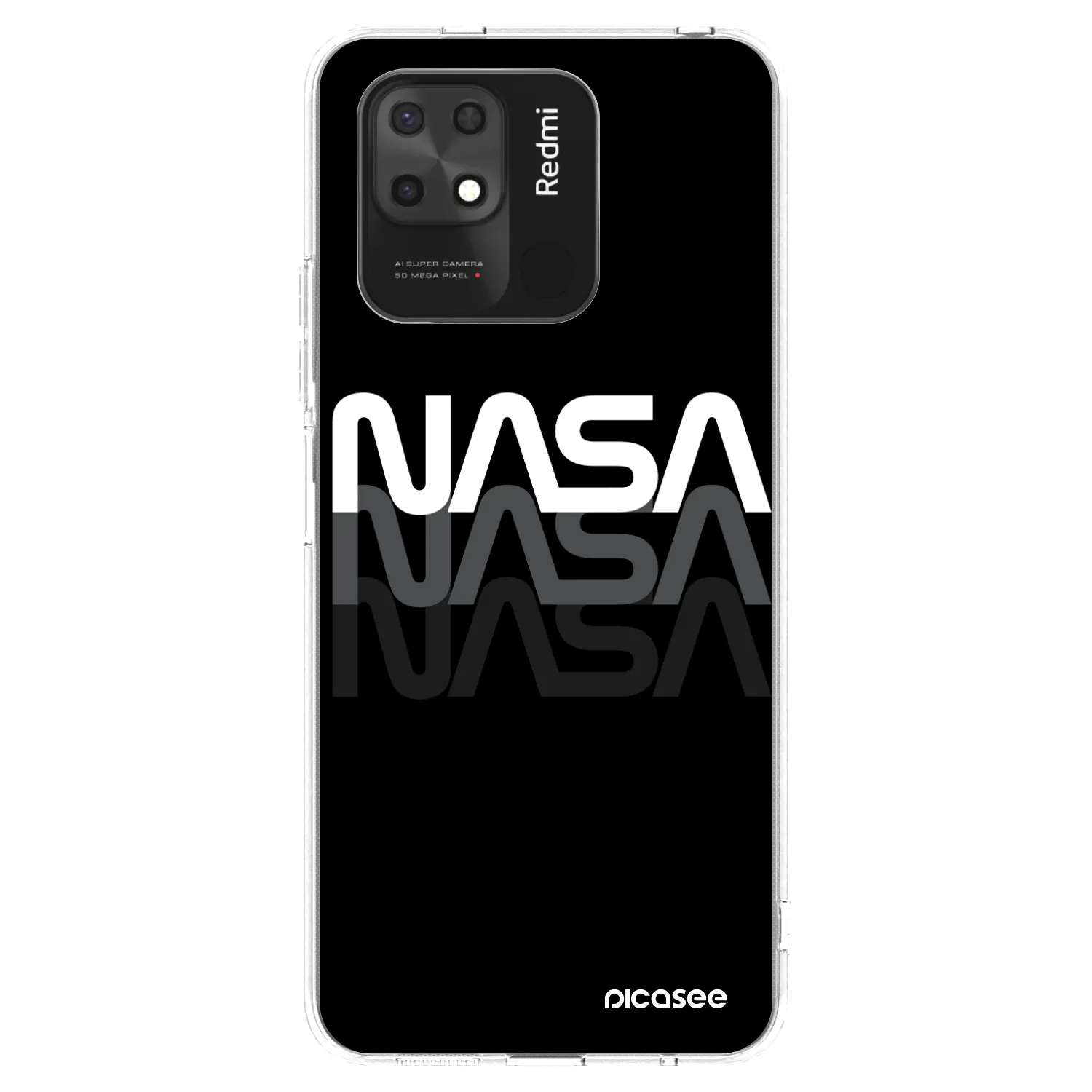 Picasee átlátszó szilikon tok az alábbi mobiltelefonokra Xiaomi Redmi 10C - NASA Triple