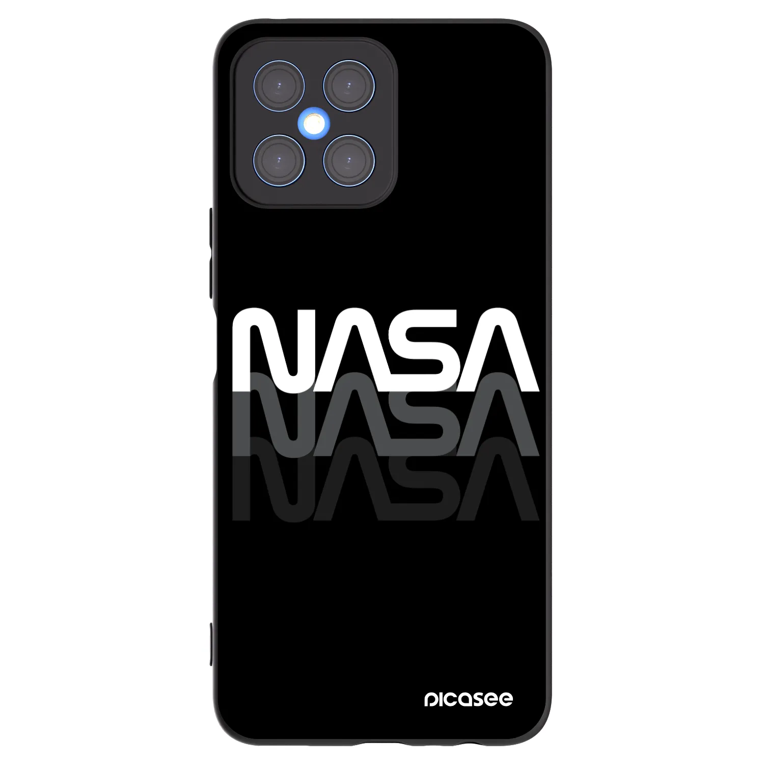Picasee fekete szilikon tok az alábbi mobiltelefonokra Honor X8 4G - NASA Triple