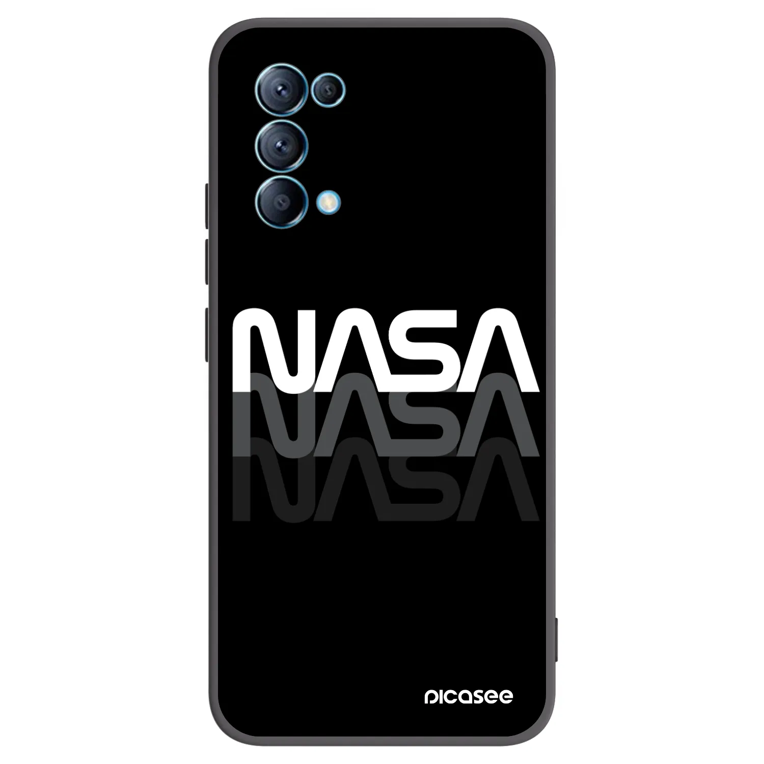 Picasee fekete szilikon tok az alábbi mobiltelefonokra OPPO Reno 5 5G - NASA Triple