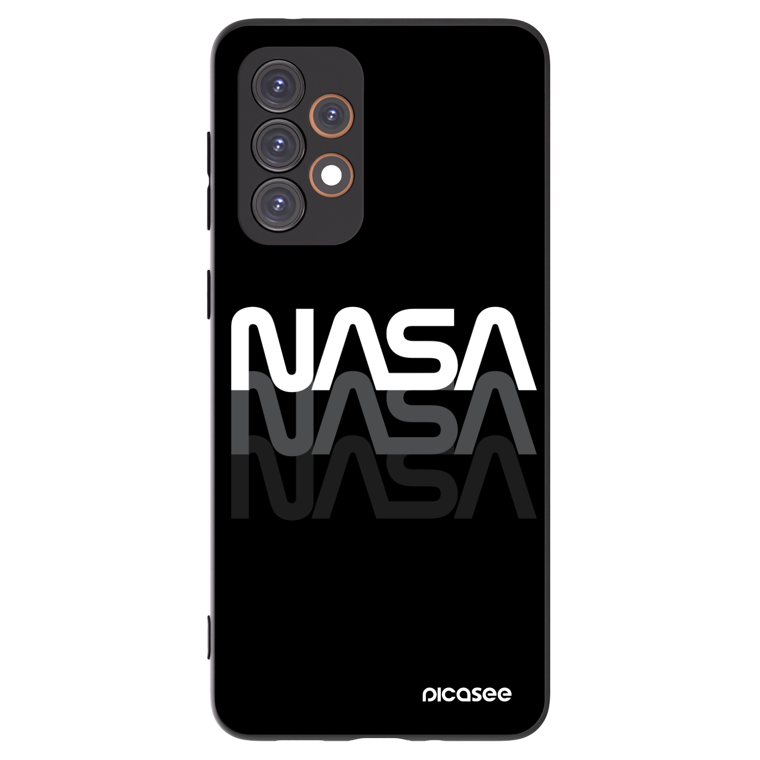 Picasee fekete szilikon tok az alábbi mobiltelefonokra Samsung Galaxy A33 5G A336 - NASA Triple