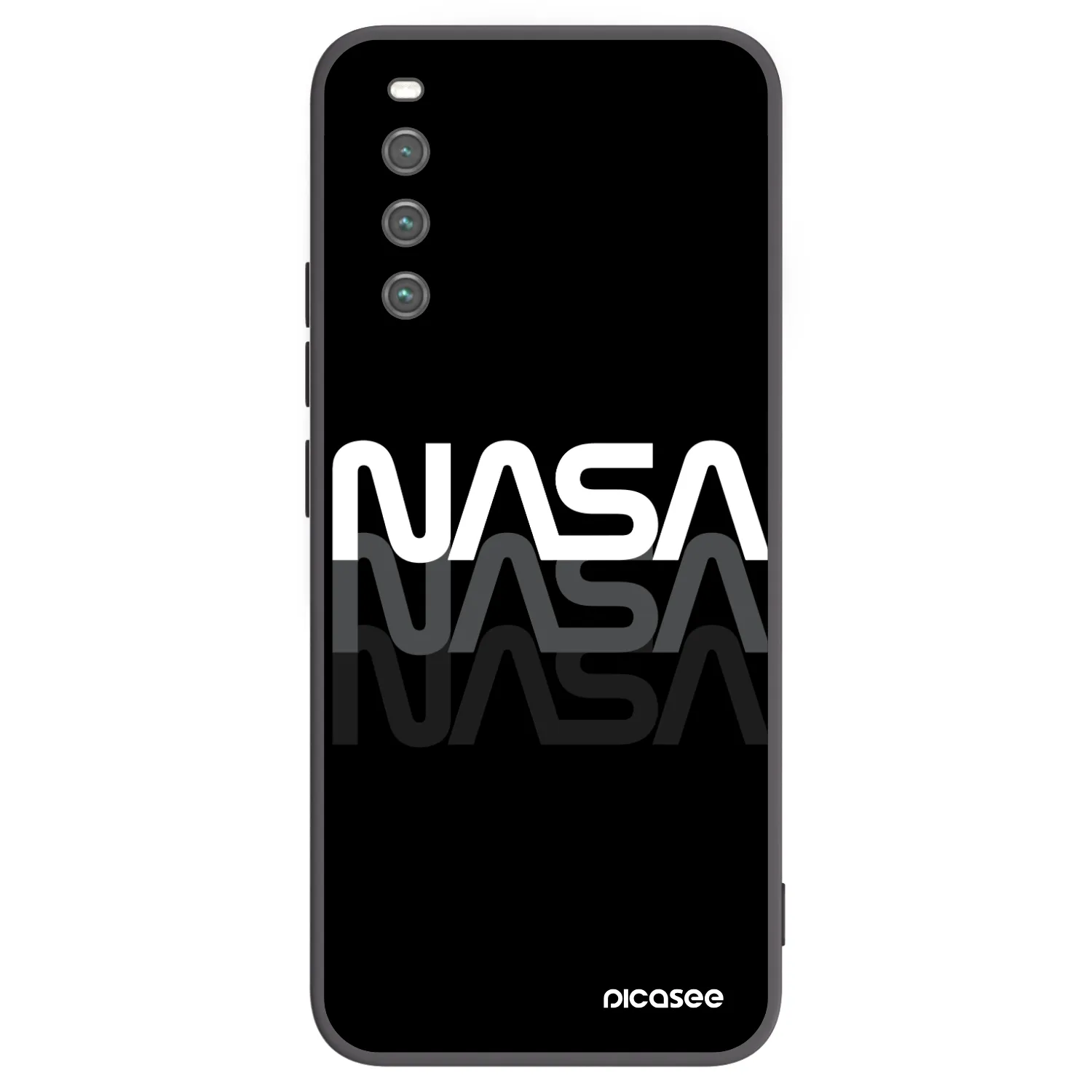 Picasee fekete szilikon tok az alábbi mobiltelefonokra Sony Xperia 10 IV 5G - NASA Triple