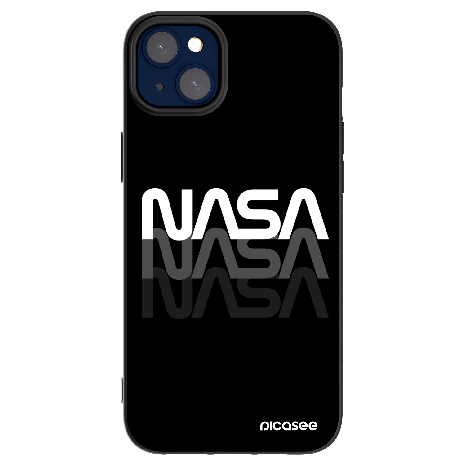 Picasee fekete szilikon tok az alábbi mobiltelefonokra Apple iPhone 14 Plus - NASA Triple