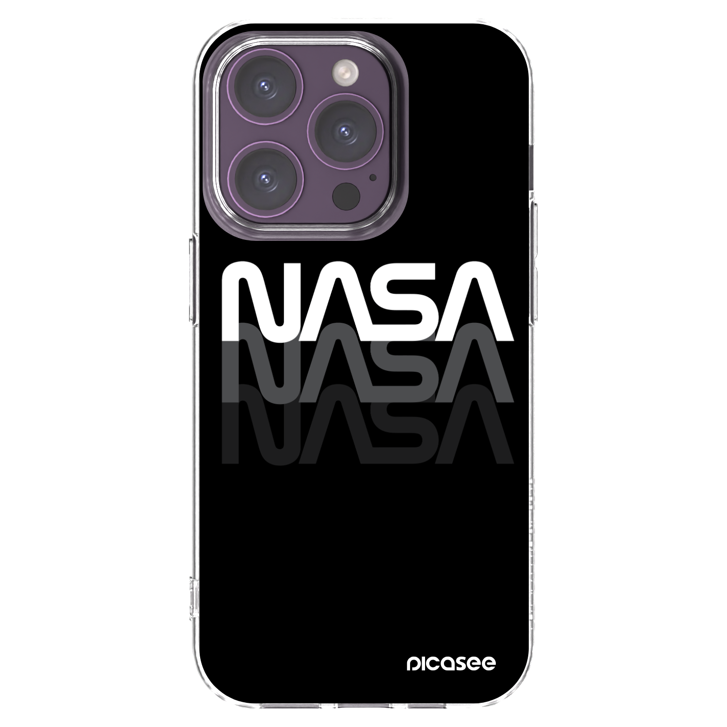 Picasee átlátszó szilikon tok az alábbi mobiltelefonokra Apple iPhone 14 Pro - NASA Triple