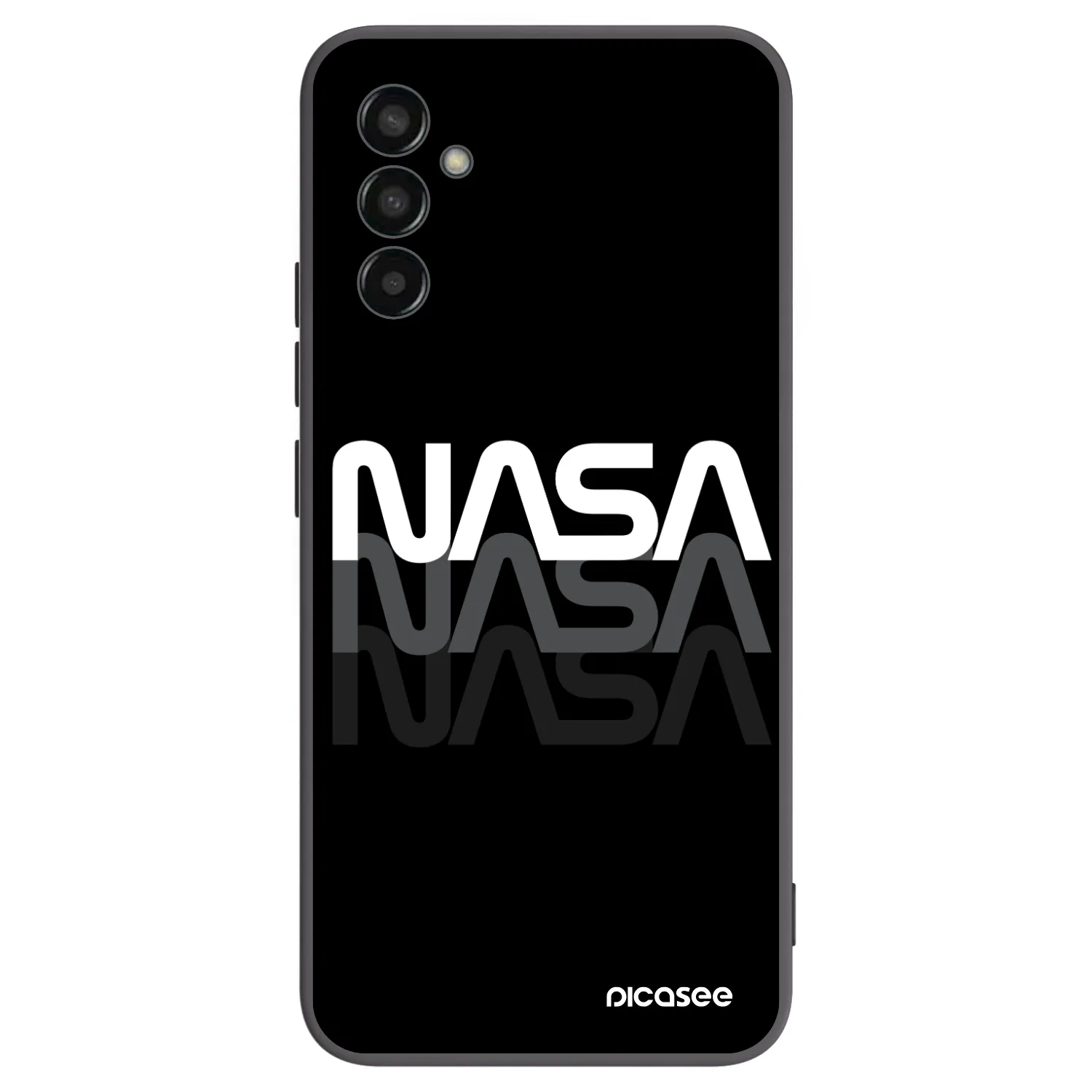 Picasee fekete szilikon tok az alábbi mobiltelefonokra Samsung Galaxy M13 M135F - NASA Triple