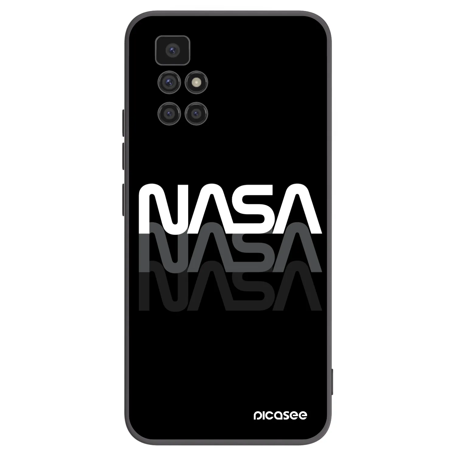 Picasee fekete szilikon tok az alábbi mobiltelefonokra Xiaomi Redmi 10 (2022) - NASA Triple