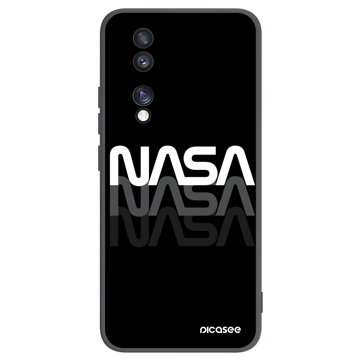 Picasee fekete szilikon tok az alábbi mobiltelefonokra Honor 70 - NASA Triple