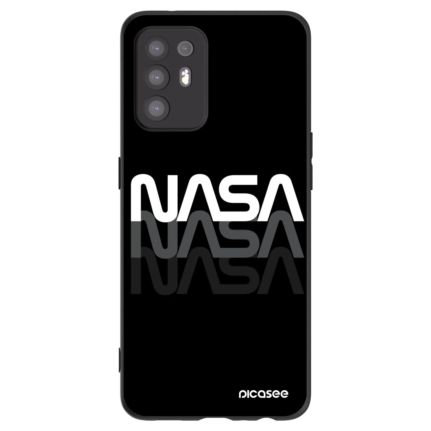 Picasee fekete szilikon tok az alábbi mobiltelefonokra OPPO A94 5G - NASA Triple