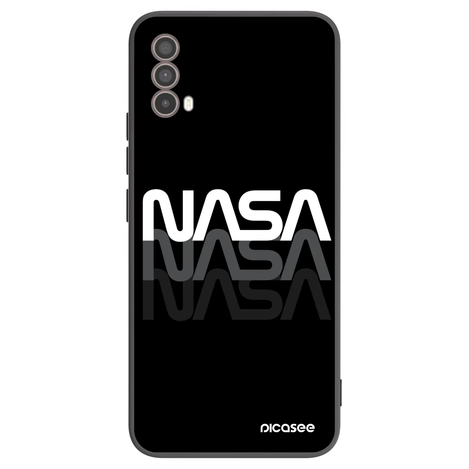 Picasee fekete szilikon tok az alábbi mobiltelefonokra Motorola Moto E40 - NASA Triple