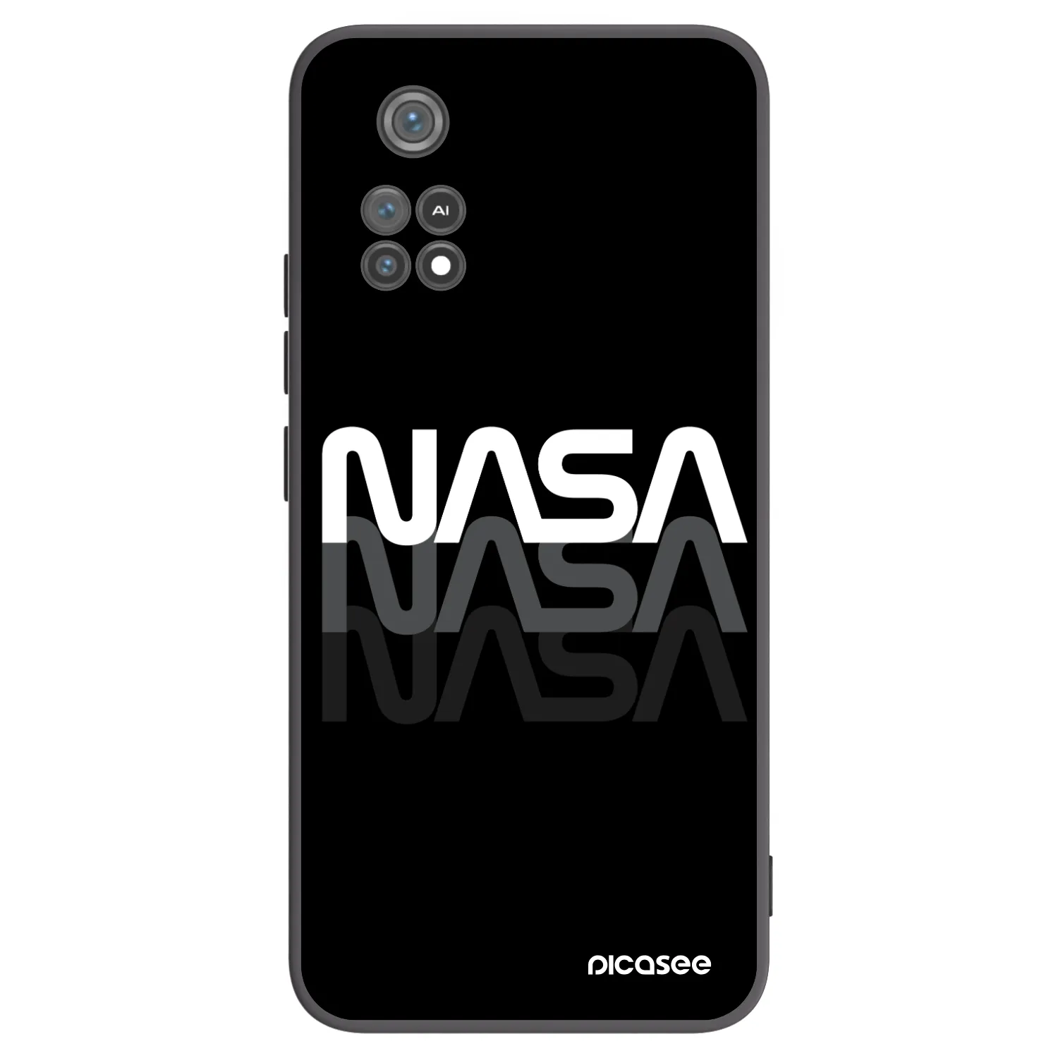 Picasee fekete szilikon tok az alábbi mobiltelefonokra Xiaomi Poco M4 Pro - NASA Triple