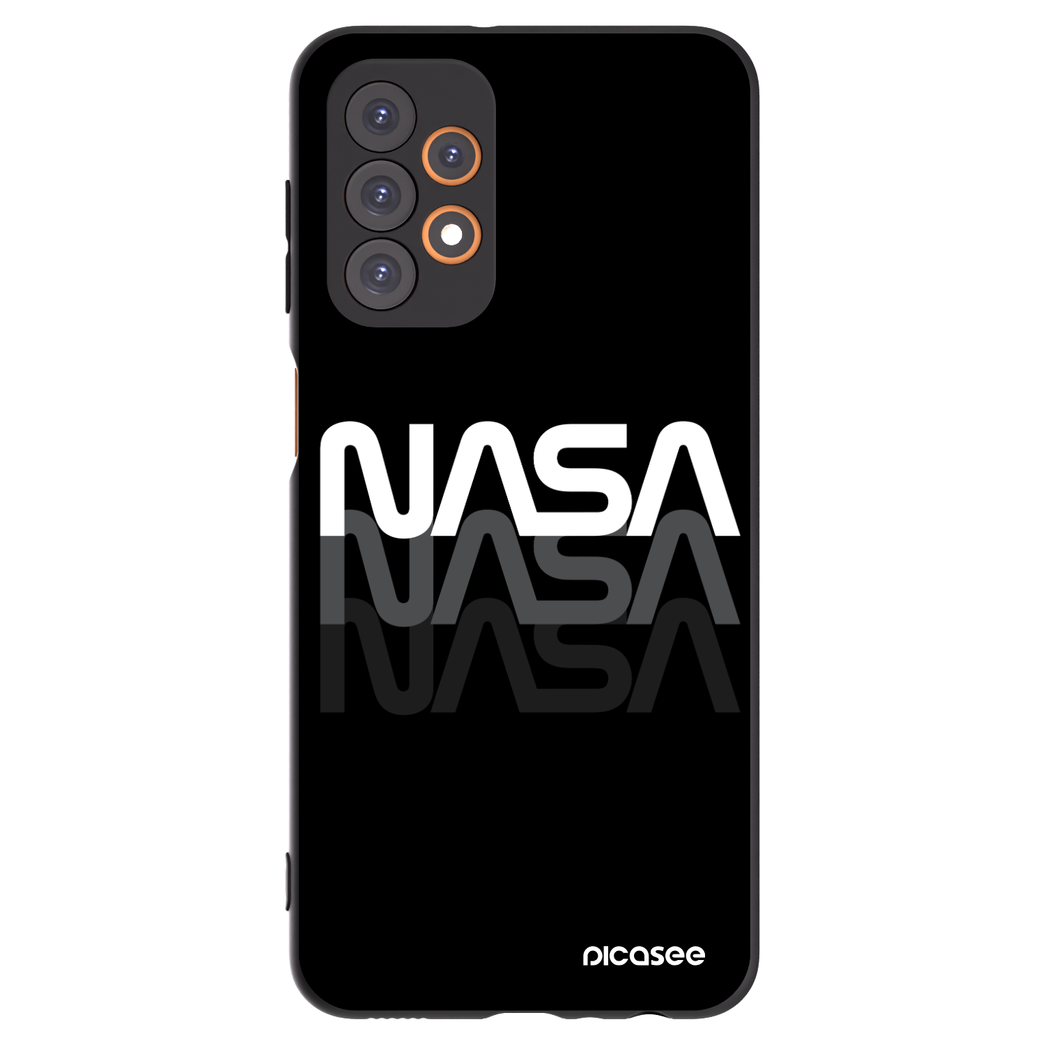 Picasee fekete szilikon tok az alábbi mobiltelefonokra Samsung Galaxy A23 A235F 4G - NASA Triple