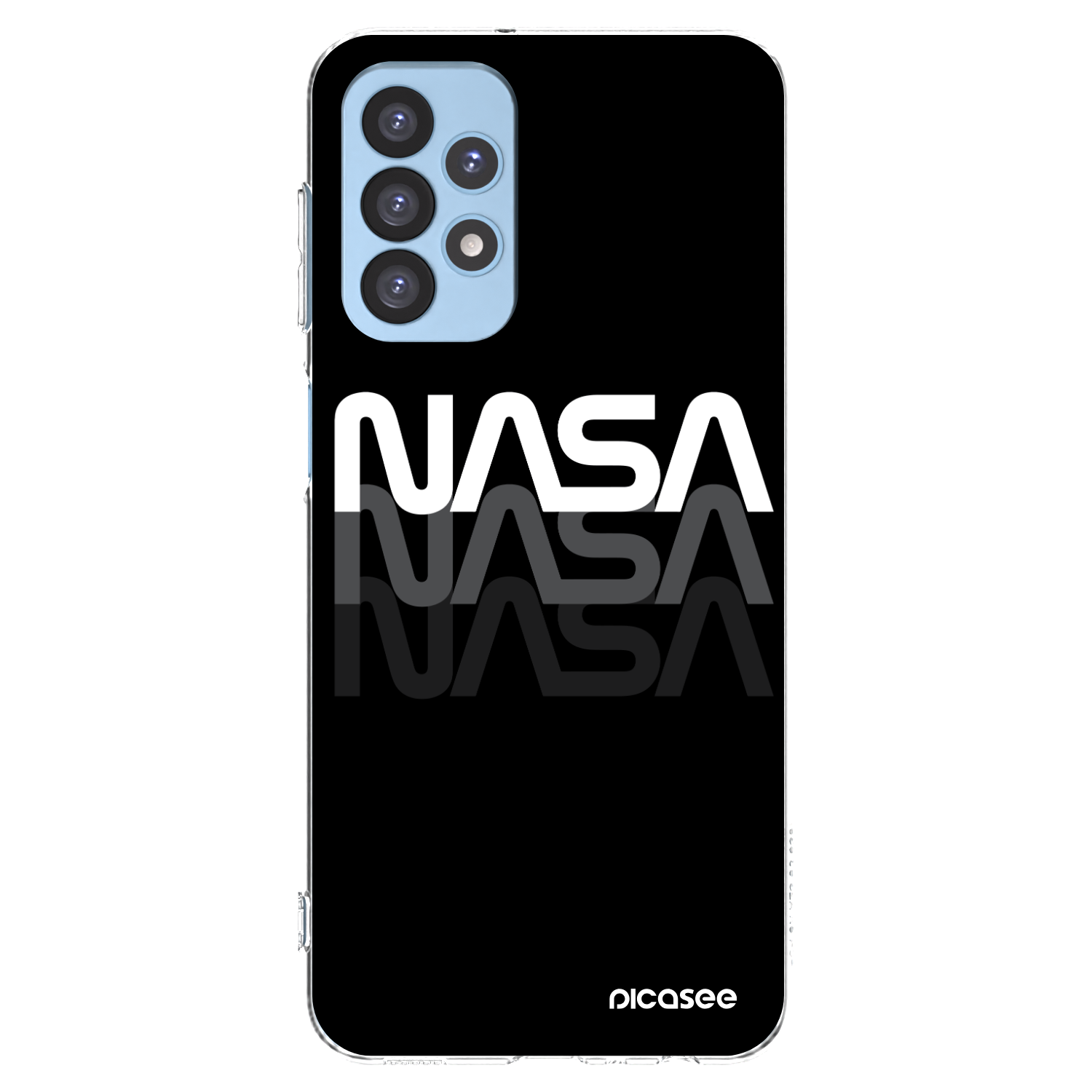 Picasee átlátszó szilikon tok az alábbi mobiltelefonokra Samsung Galaxy A23 A235F 4G - NASA Triple