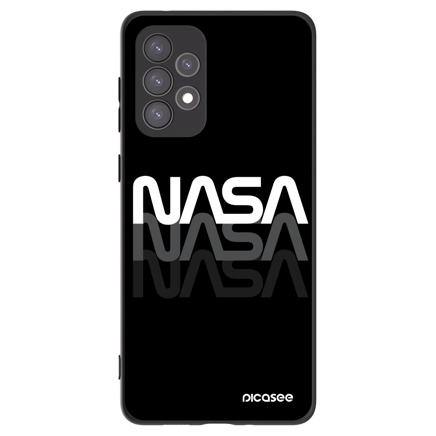 Picasee fekete szilikon tok az alábbi mobiltelefonokra Samsung Galaxy A73 5G - NASA Triple
