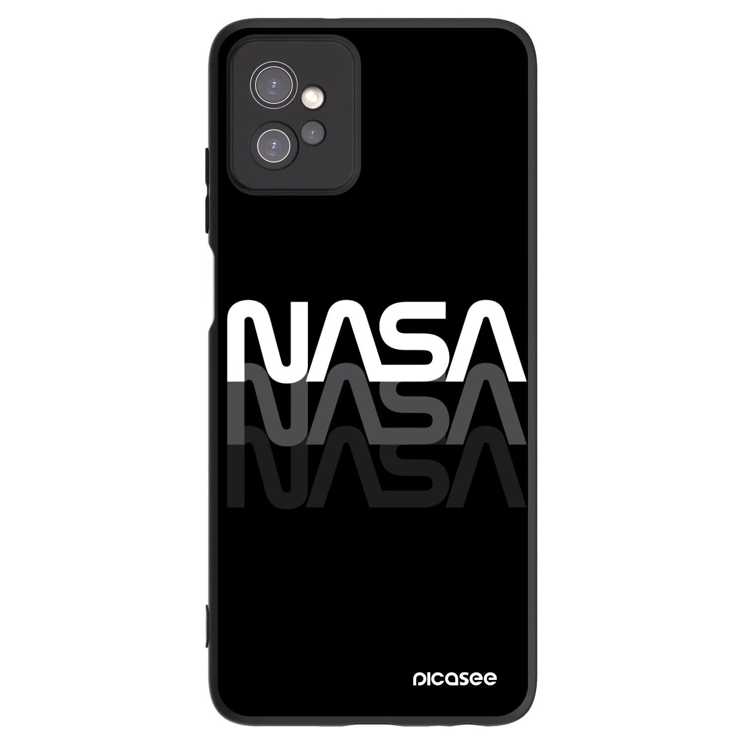 Picasee fekete szilikon tok az alábbi mobiltelefonokra Motorola Moto G32 - NASA Triple