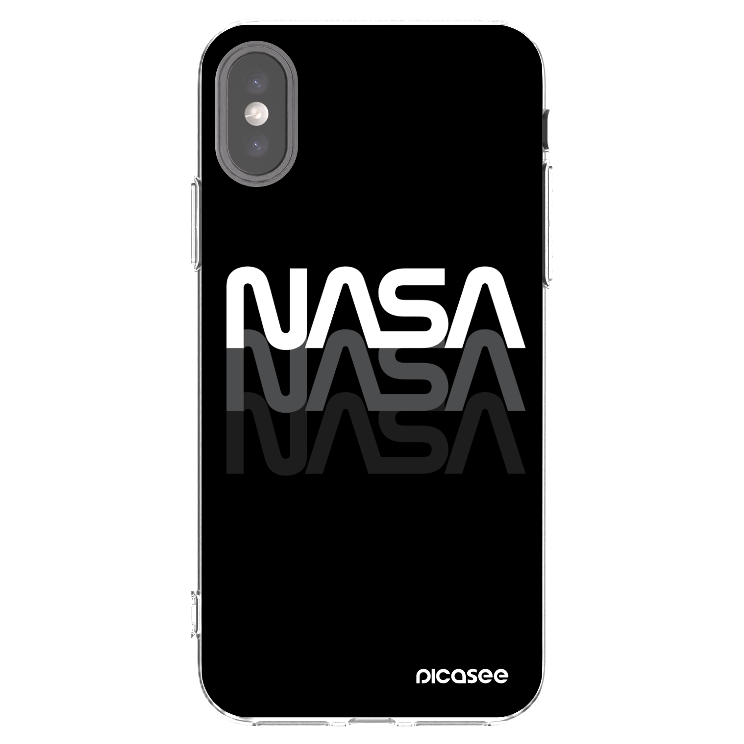 Picasee átlátszó szilikon tok az alábbi mobiltelefonokra Apple iPhone X/XS - NASA Triple