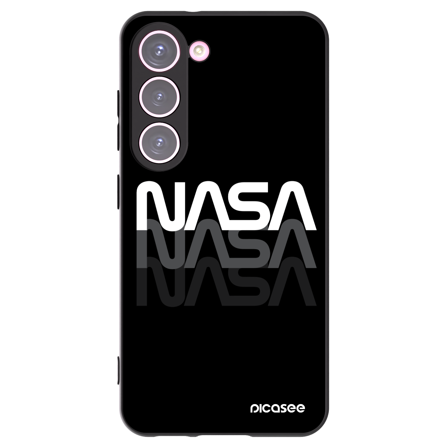 Picasee fekete szilikon tok az alábbi mobiltelefonokra Samsung Galaxy S23 5G - NASA Triple