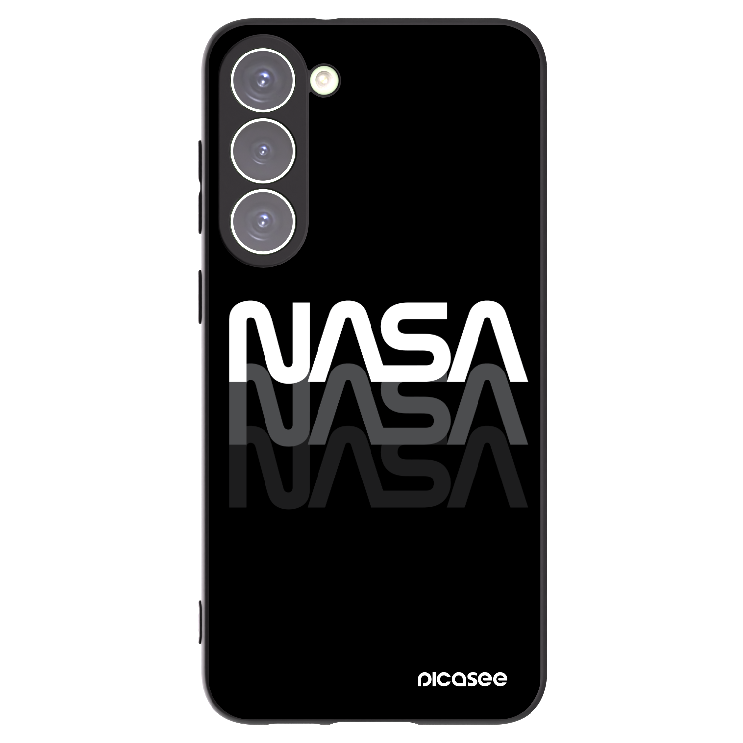 Picasee fekete szilikon tok az alábbi mobiltelefonokra Samsung Galaxy S23+ 5G - NASA Triple