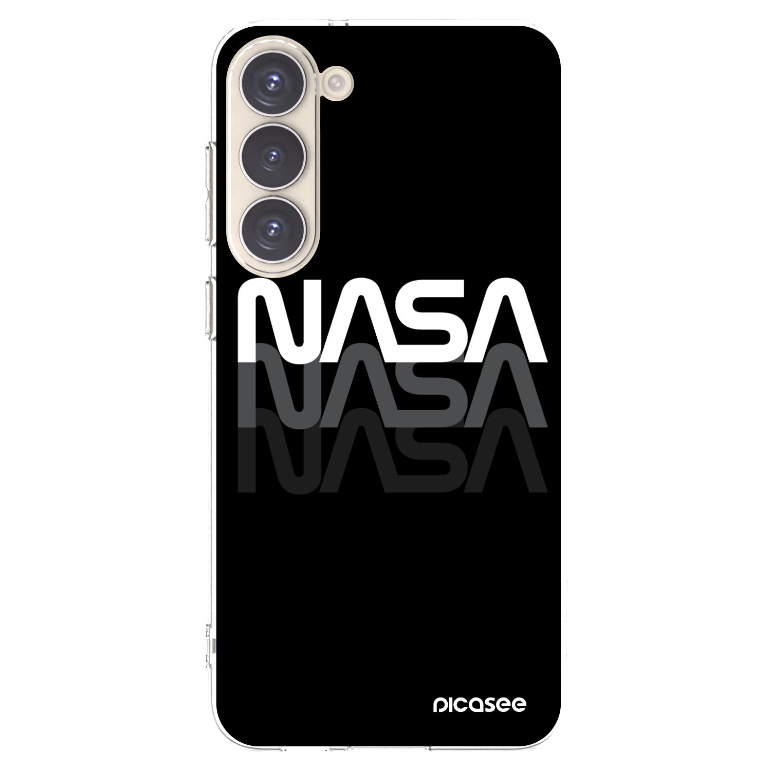 Picasee átlátszó szilikon tok az alábbi mobiltelefonokra Samsung Galaxy S23+ 5G - NASA Triple