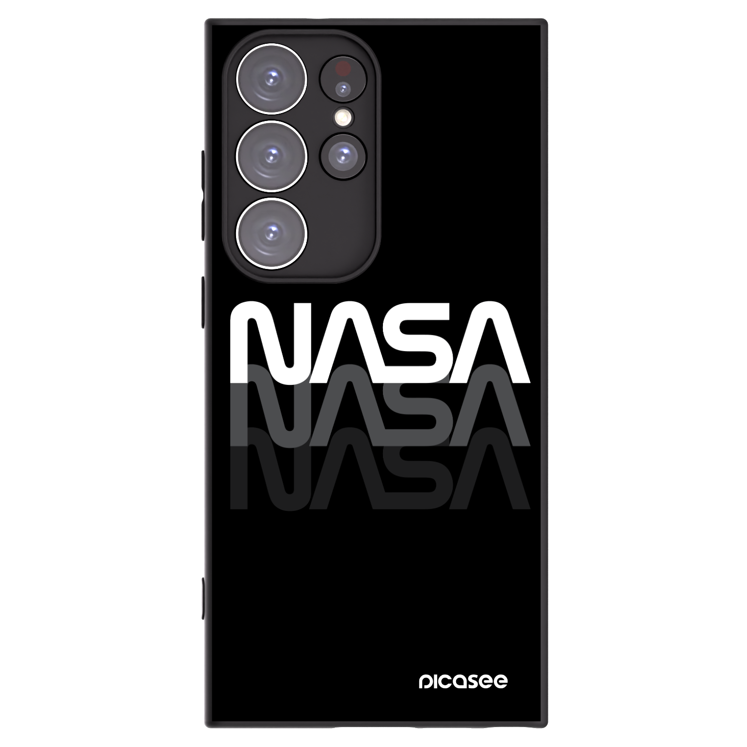 Picasee fekete szilikon tok az alábbi mobiltelefonokra Samsung Galaxy S23 Ultra 5G - NASA Triple