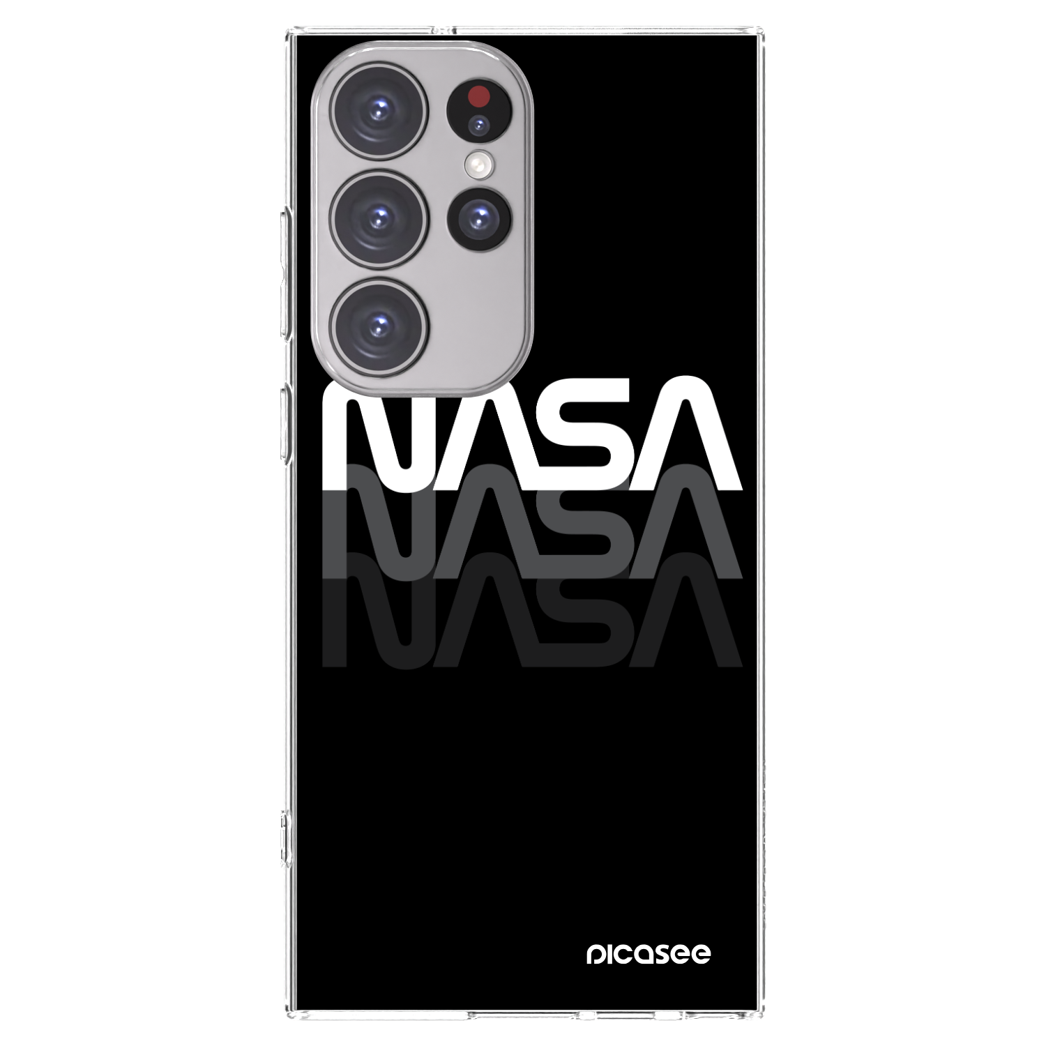 Picasee átlátszó szilikon tok az alábbi mobiltelefonokra Samsung Galaxy S23 Ultra 5G - NASA Triple