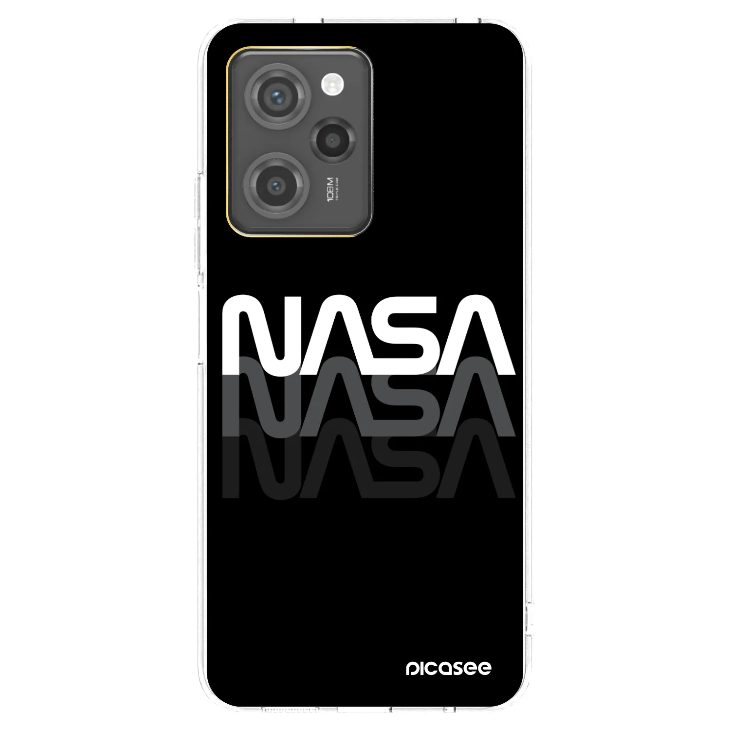 Picasee fekete szilikon tok az alábbi mobiltelefonokra Xiaomi Poco X5 Pro - NASA Triple