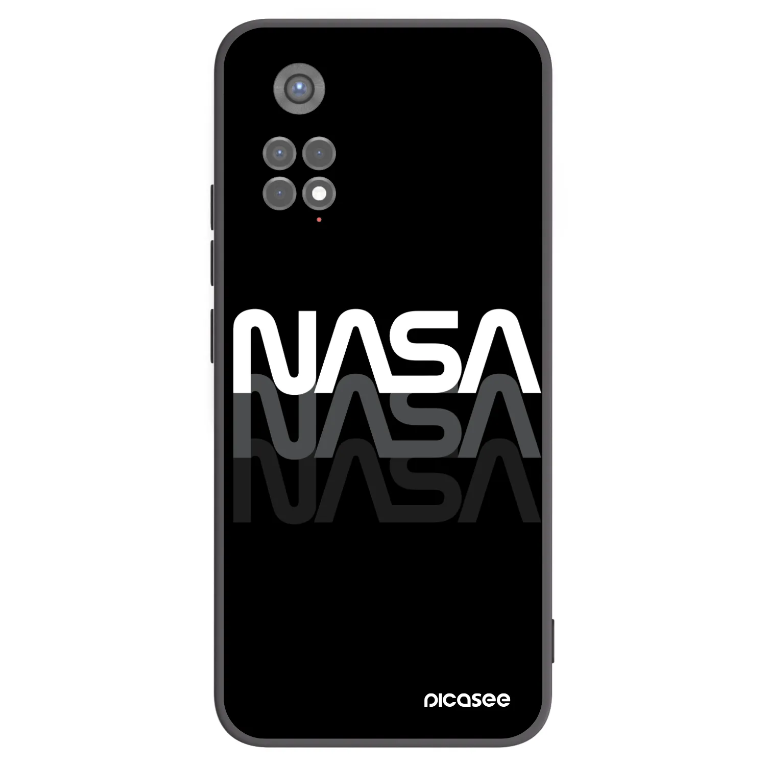 Picasee fekete szilikon tok az alábbi mobiltelefonokra Xiaomi Redmi Note 11S 5G - NASA Triple