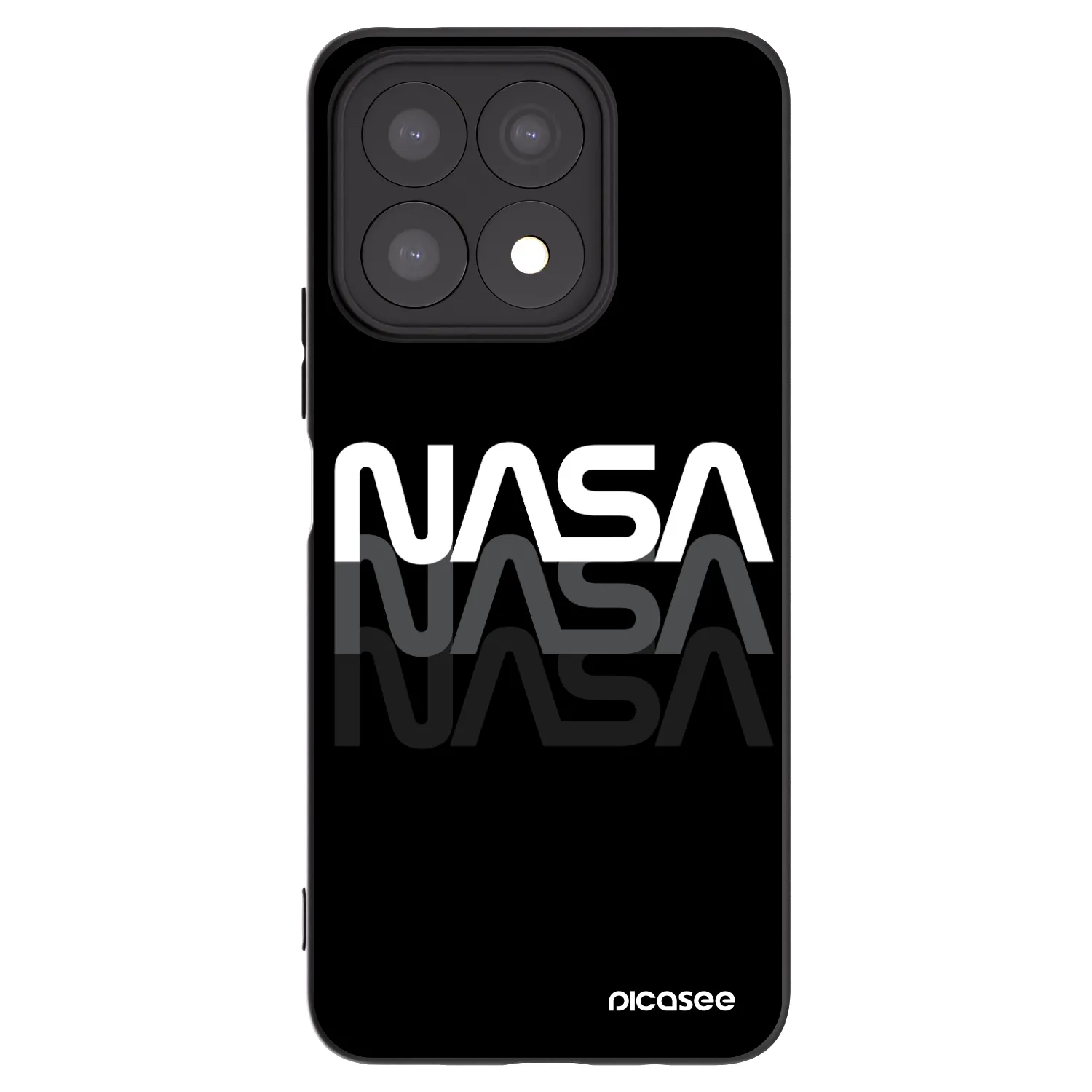 Picasee fekete szilikon tok az alábbi mobiltelefonokra Honor X8a - NASA Triple
