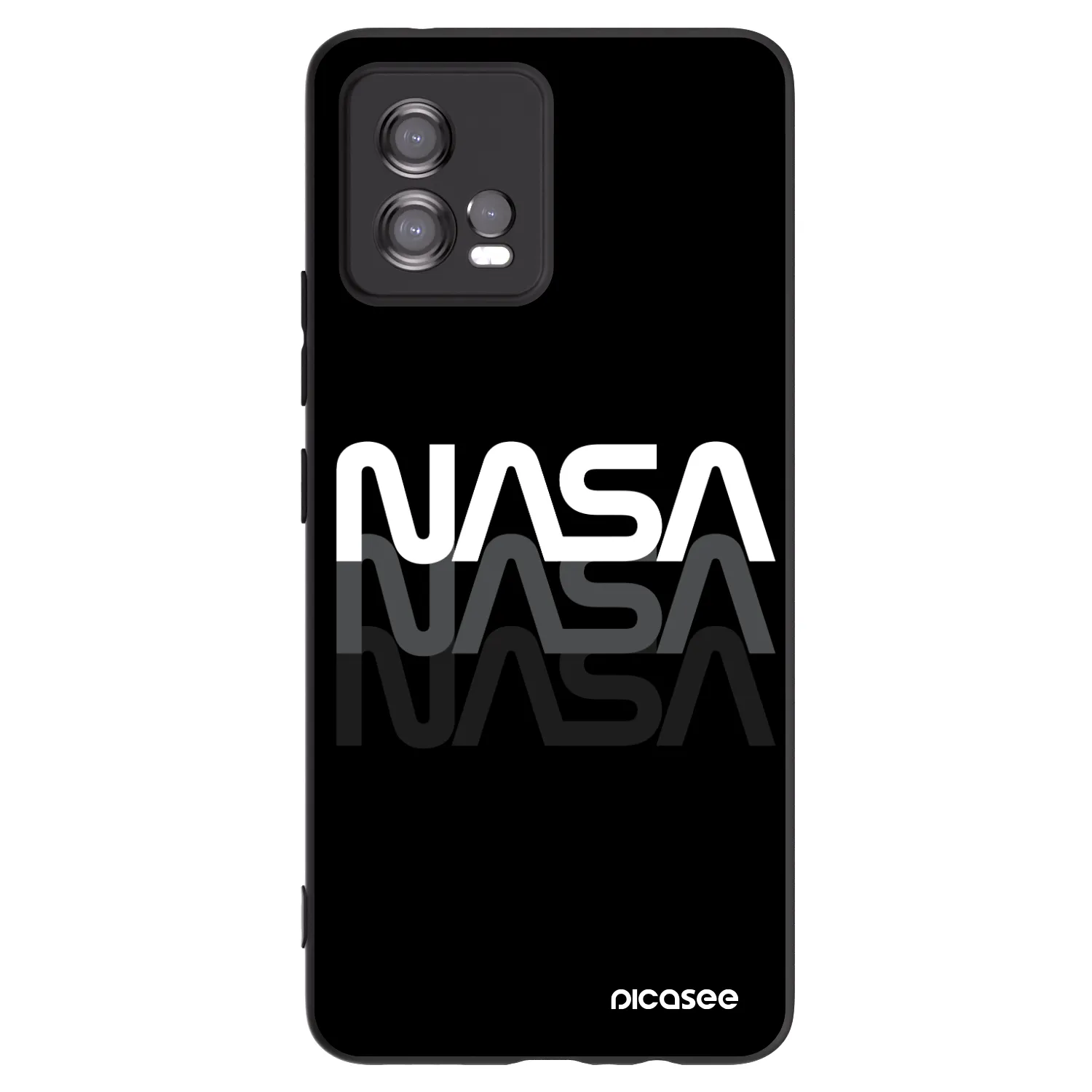 Picasee fekete szilikon tok az alábbi mobiltelefonokra Motorola Moto G72 - NASA Triple