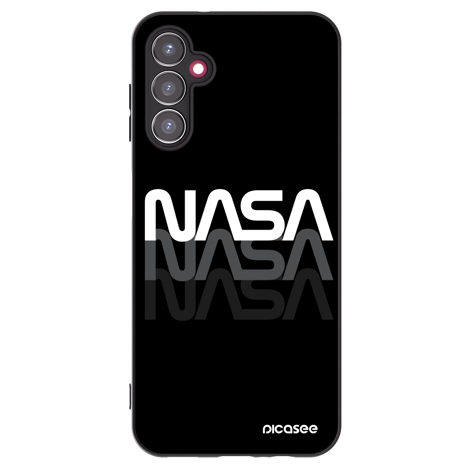 Picasee fekete szilikon tok az alábbi mobiltelefonokra Samsung Galaxy A14 5G A146P - NASA Triple