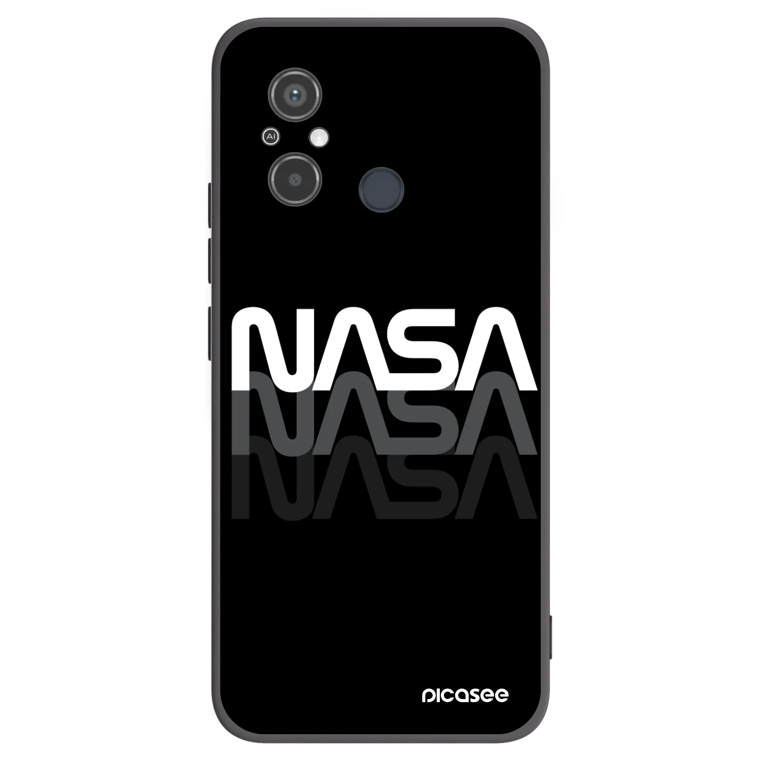 Picasee fekete szilikon tok az alábbi mobiltelefonokra Xiaomi Redmi 12C - NASA Triple