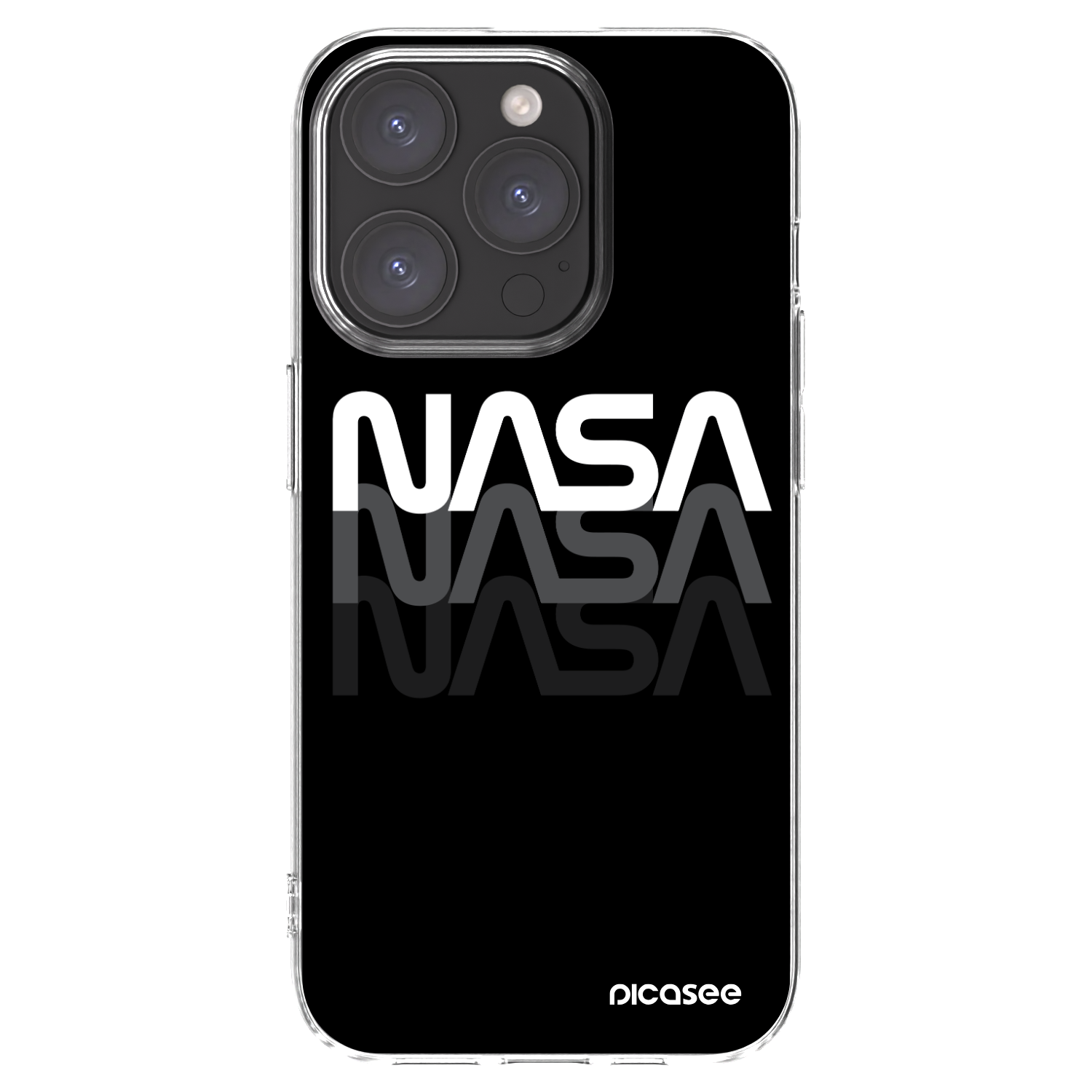 Picasee átlátszó szilikon tok az alábbi mobiltelefonokra Apple iPhone 15 Pro - NASA Triple