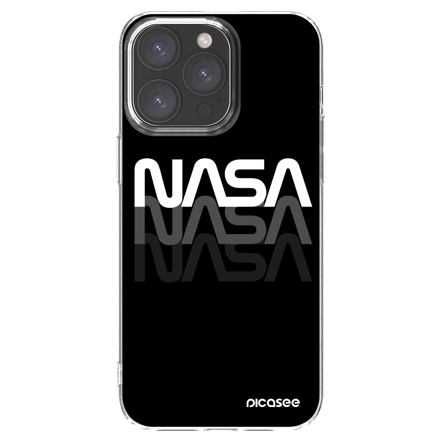 Picasee átlátszó szilikon tok az alábbi mobiltelefonokra Apple iPhone 15 Pro Max - NASA Triple