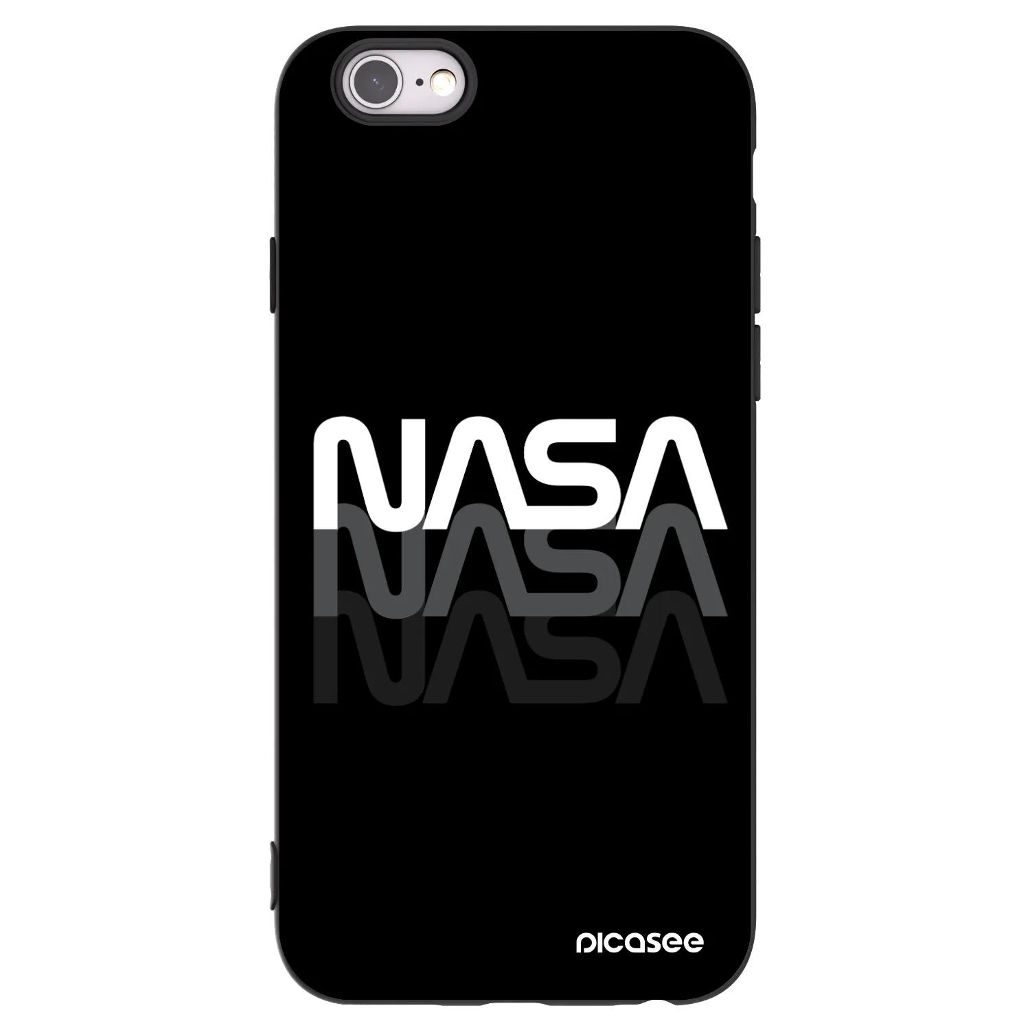 Picasee fekete szilikon tok az alábbi mobiltelefonokra Apple iPhone 6/6S - NASA Triple