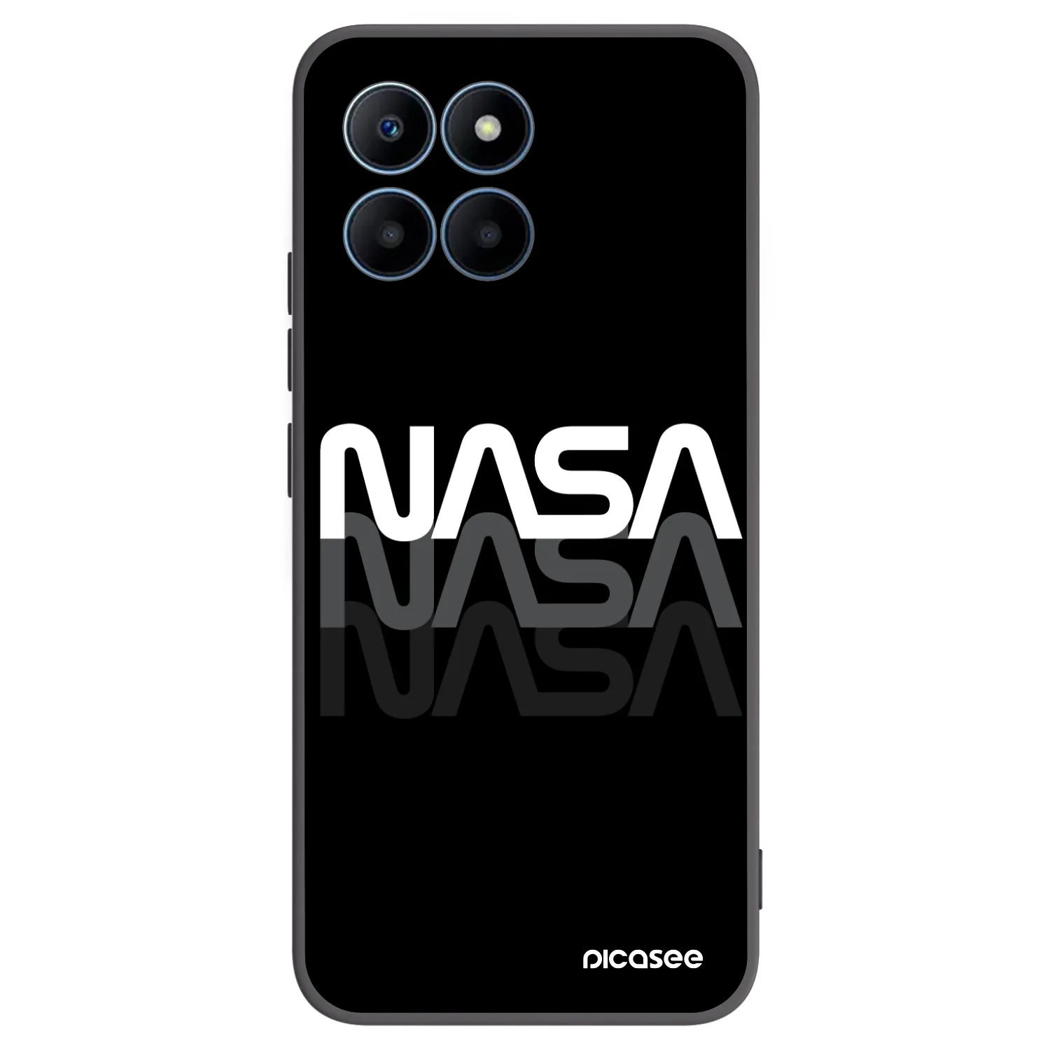 Picasee fekete szilikon tok az alábbi mobiltelefonokra Honor 70 Lite - NASA Triple