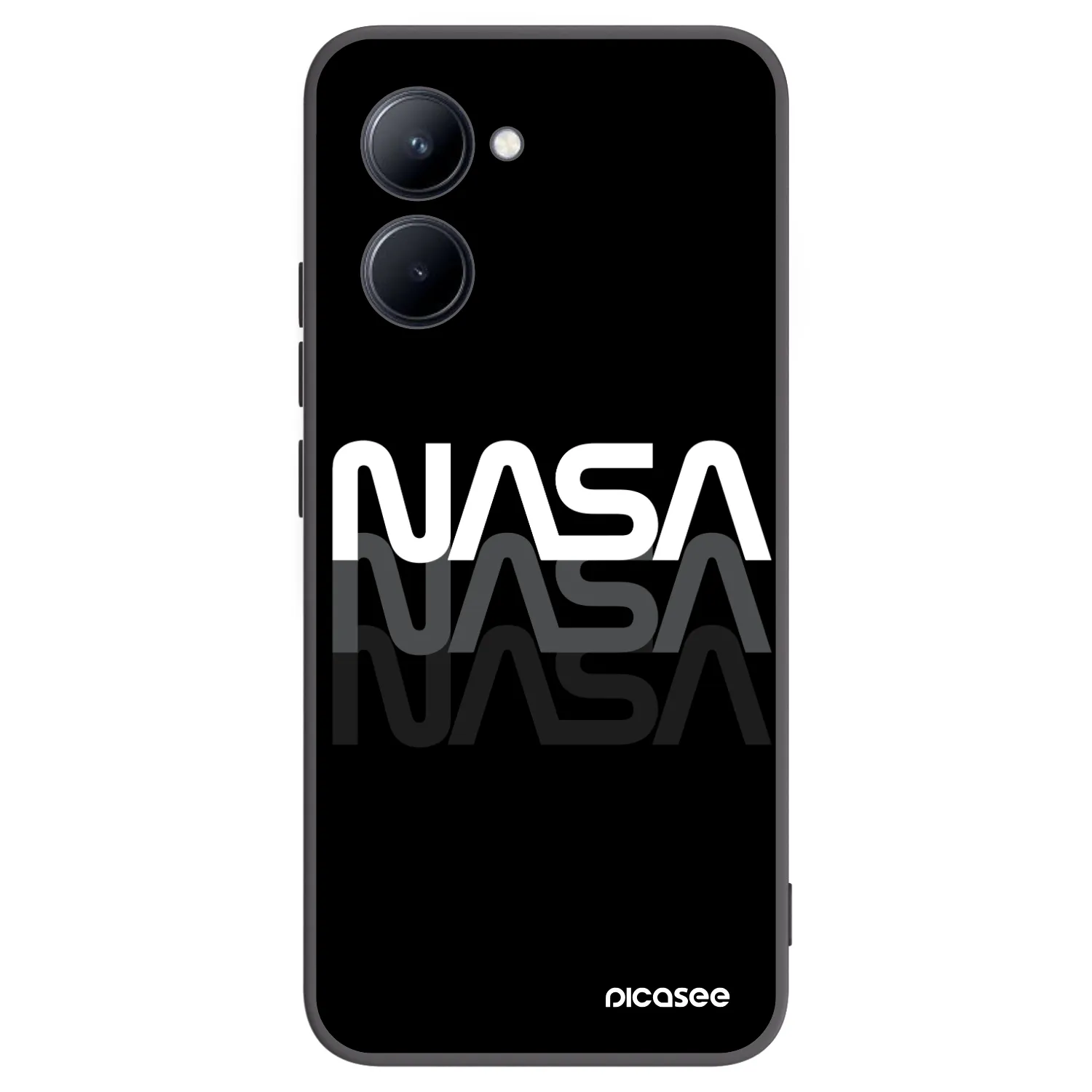 Picasee fekete szilikon tok az alábbi mobiltelefonokra Realme C33 (2023) - NASA Triple