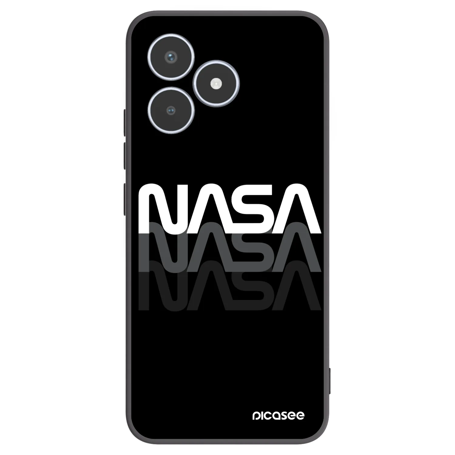 Picasee fekete szilikon tok az alábbi mobiltelefonokra Realme C53 - NASA Triple