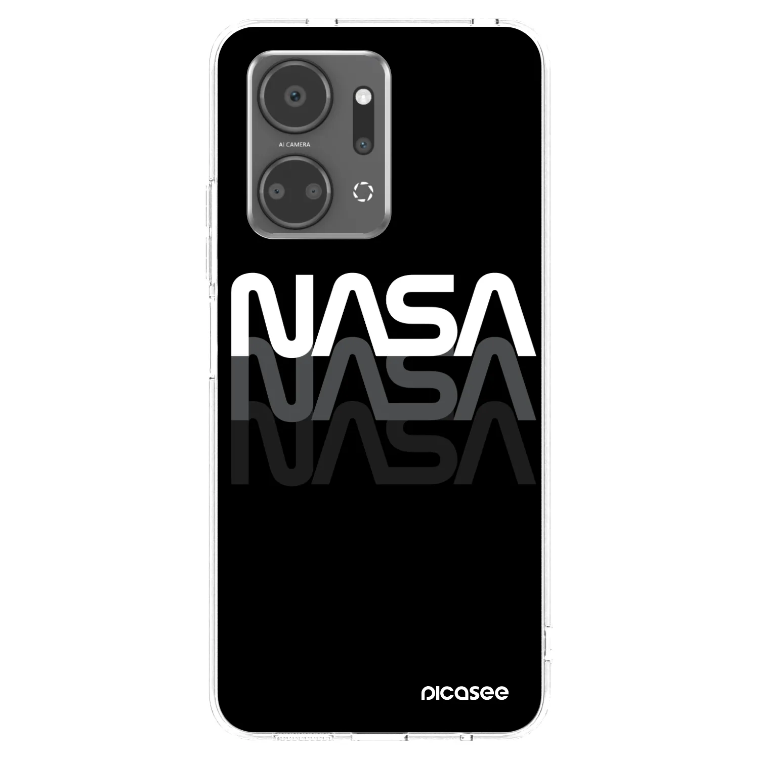 Picasee átlátszó szilikon tok az alábbi mobiltelefonokra Honor X7a - NASA Triple