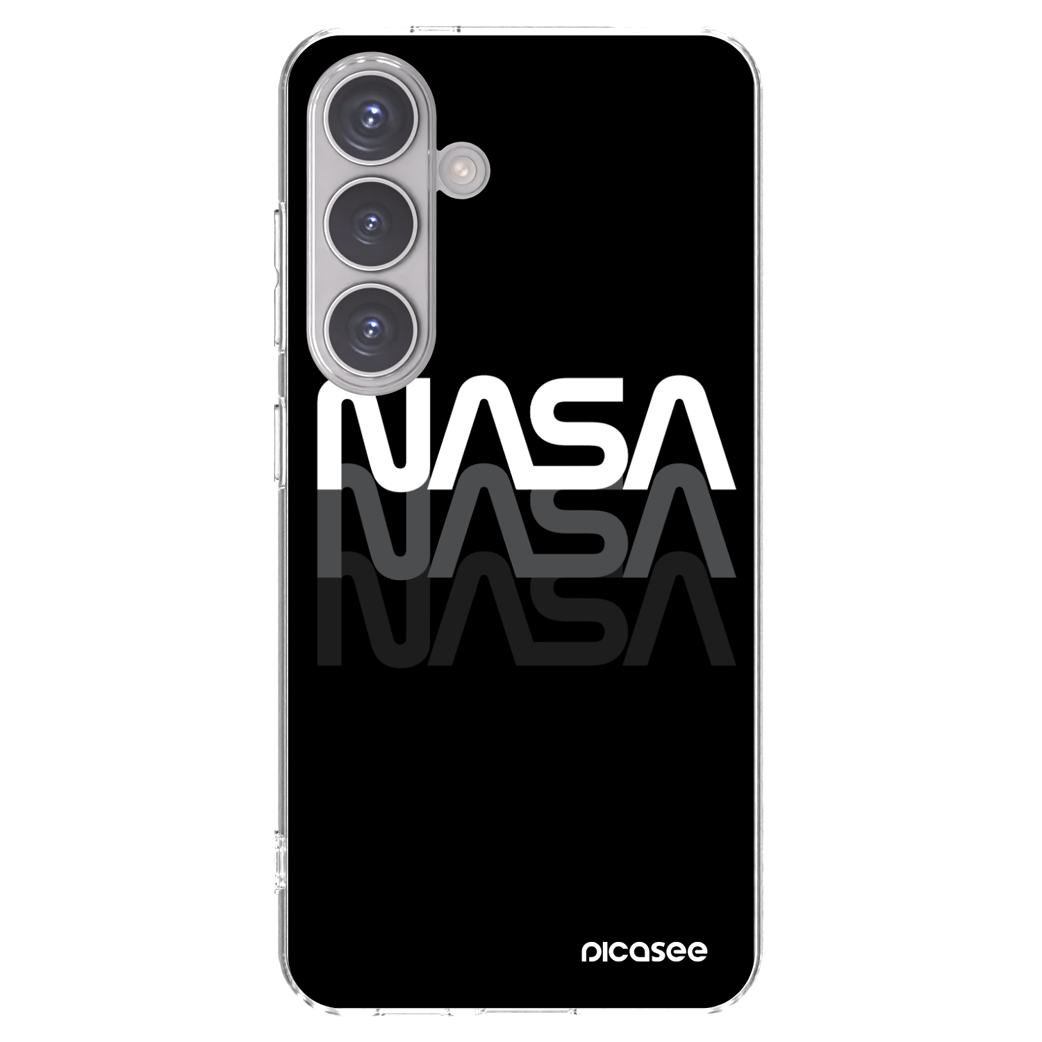 Picasee átlátszó szilikon tok az alábbi mobiltelefonokra Samsung Galaxy S24 S921B 5G - NASA Triple