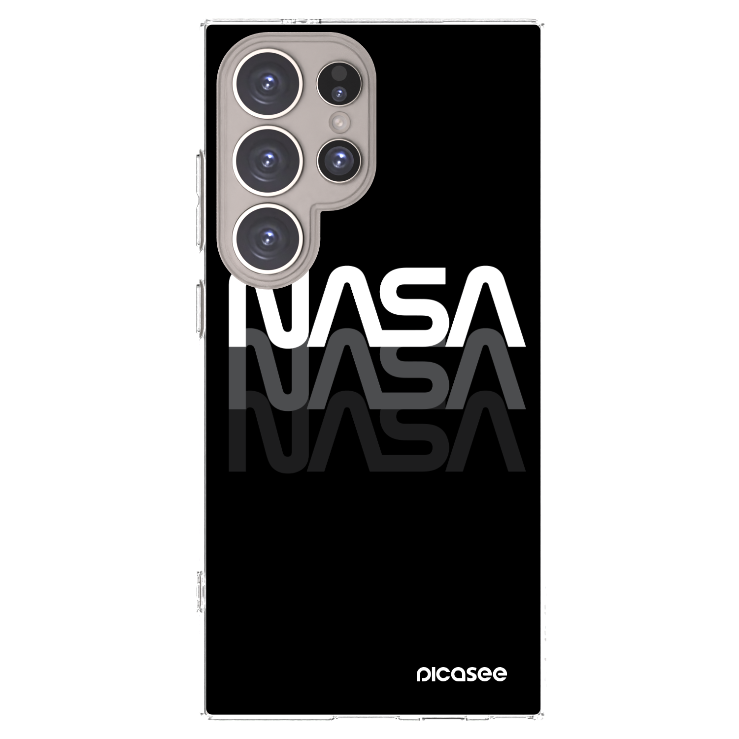 Picasee átlátszó szilikon tok az alábbi mobiltelefonokra Samsung Galaxy S24 Ultra S928B 5G - NASA Triple