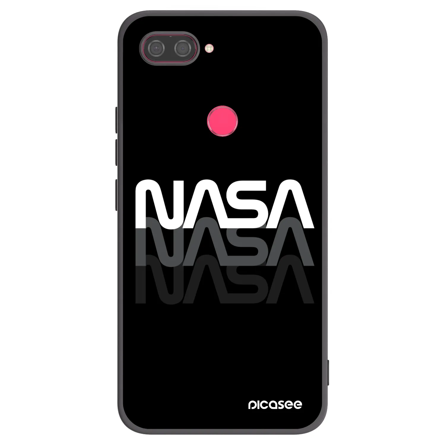 Picasee fekete szilikon tok az alábbi mobiltelefonokra Xiaomi Mi 8 Lite - NASA Triple