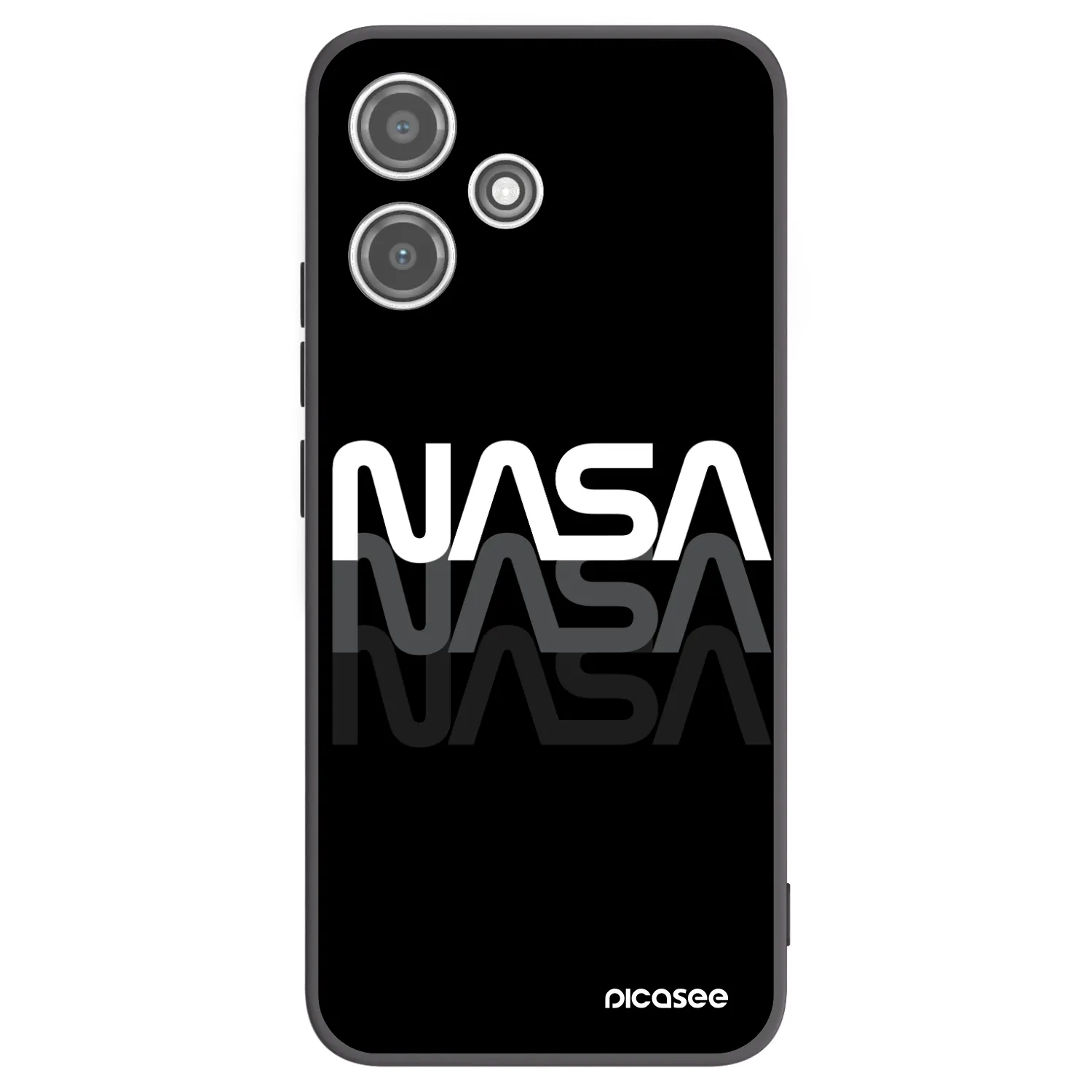 Picasee fekete szilikon tok az alábbi mobiltelefonokra Xiaomi Redmi 12 5G - NASA Triple