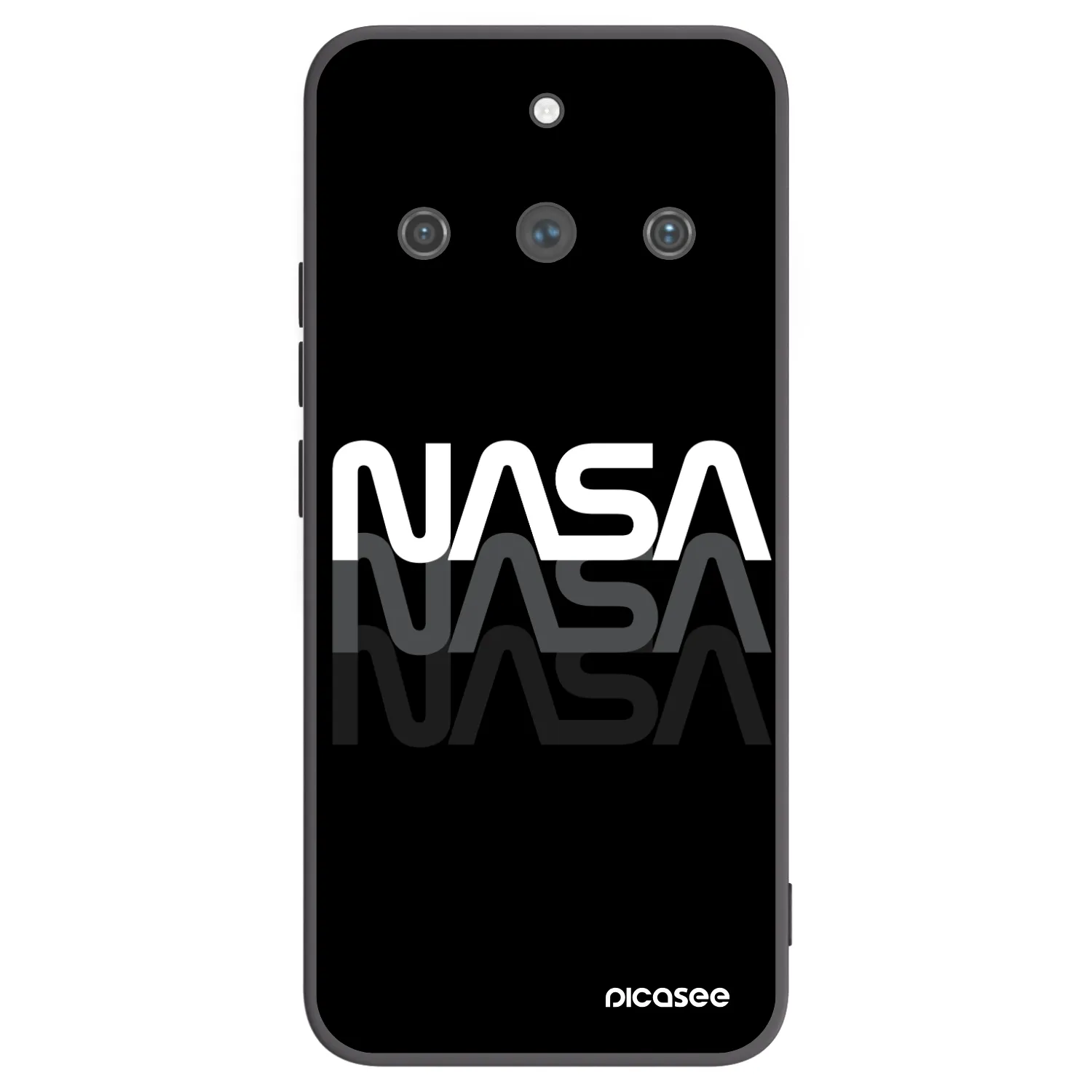 Picasee fekete szilikon tok az alábbi mobiltelefonokra Realme 11 Pro+ - NASA Triple
