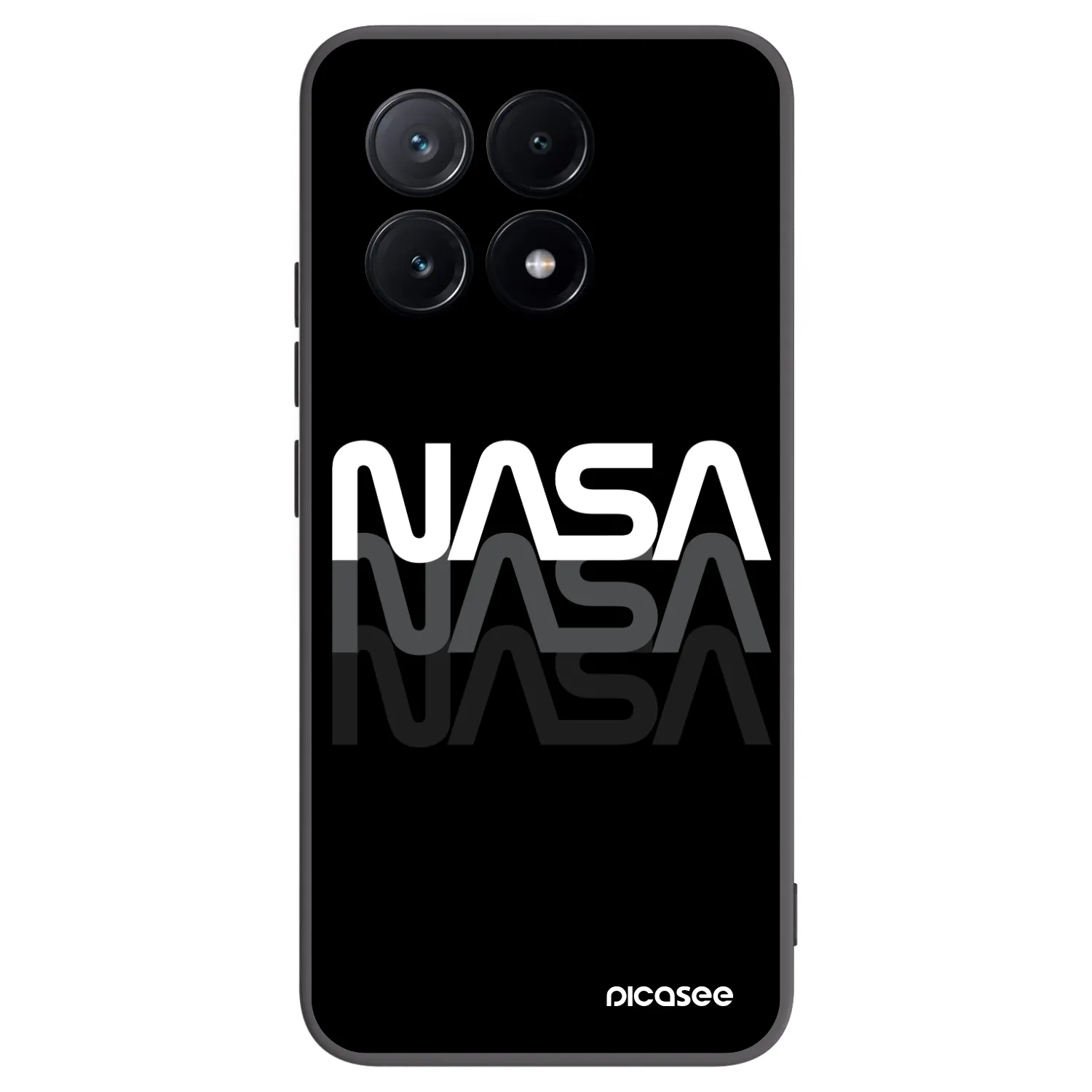 Picasee fekete szilikon tok az alábbi mobiltelefonokra Xiaomi Poco X6 Pro - NASA Triple
